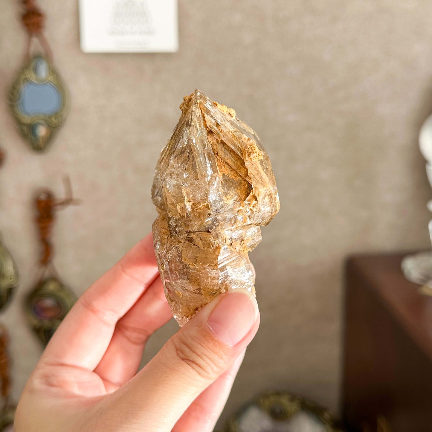 Swiss Skeletal Quartz Point Specimen/Switzerland Crystal Alpine Skeletal Quartz Mud Inclusions Mineral/Apls Double Terminated Window Quartz4