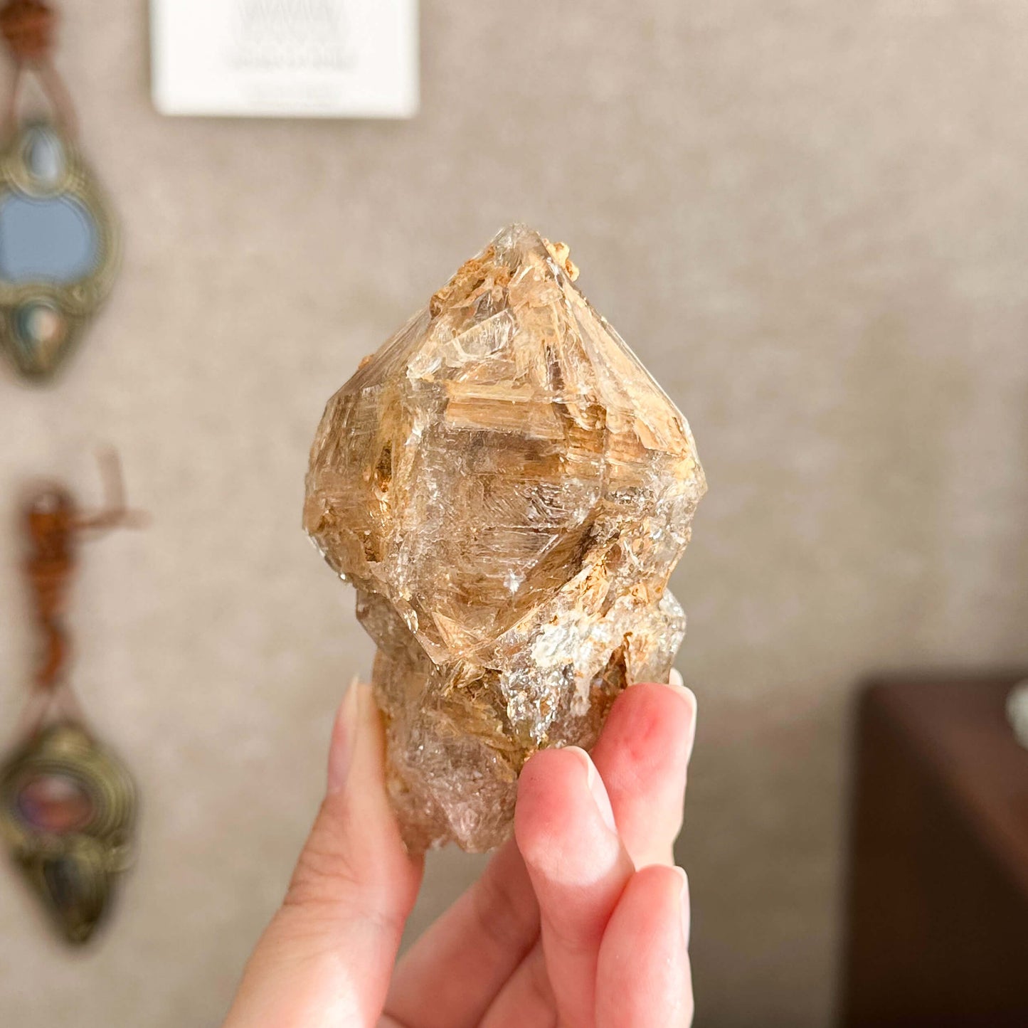 Swiss Skeletal Quartz Point Specimen/Switzerland Crystal Alpine Skeletal Quartz Mud Inclusions Mineral/Apls Double Terminated Window Quartz4