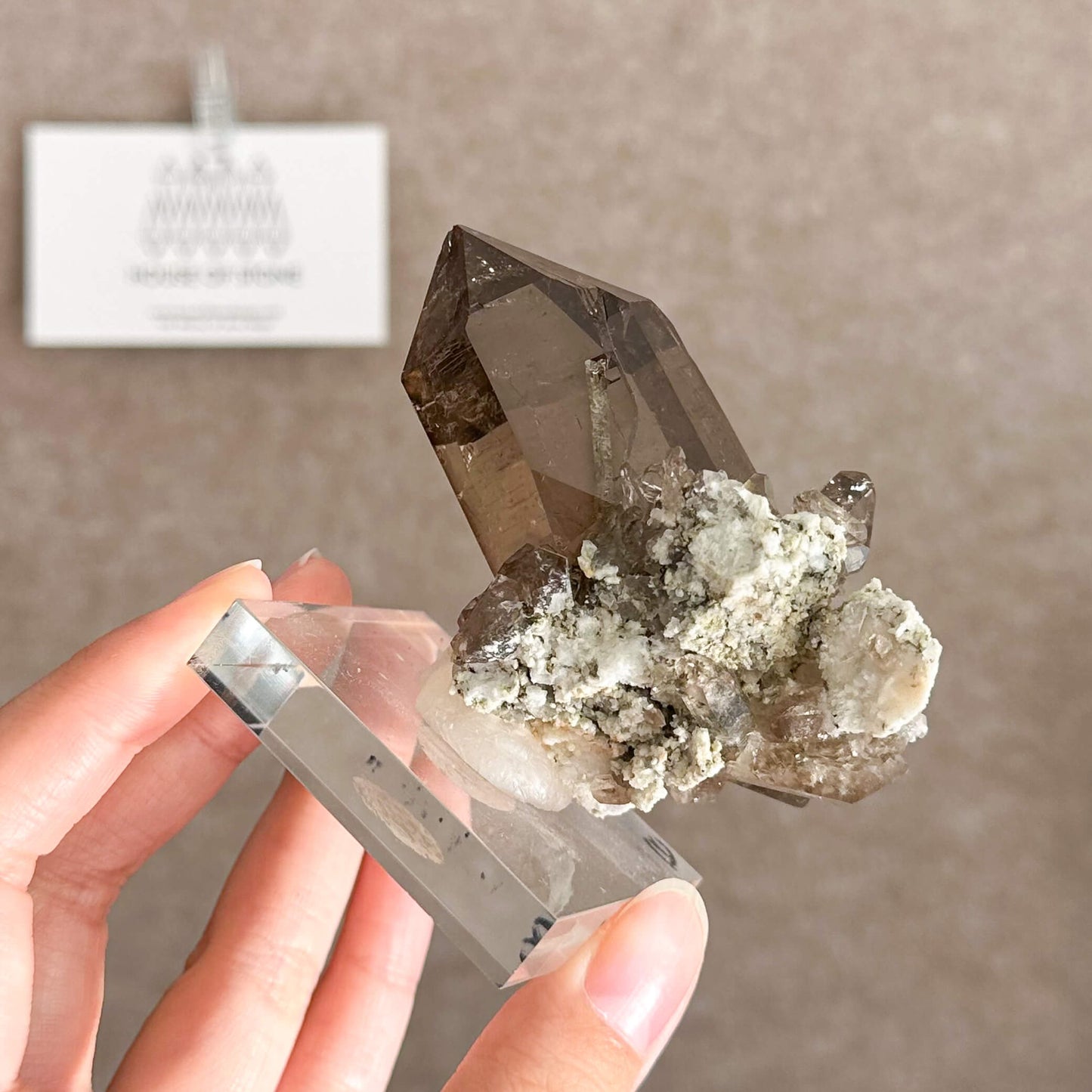 Alpine Mineral Smoky Quartz Point Specimen/Swiss Tower Apls/Double Terminated Quartz Points/Floater Quartz Cluster