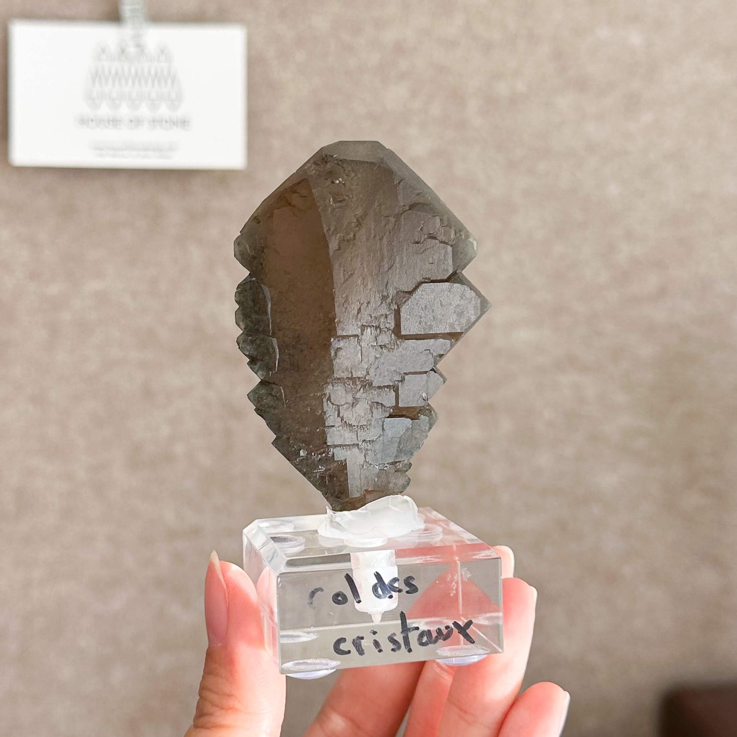 Alpine Mineral Swiss Gwindel Dark Smoky Quartz Specimen/Switzerland Gwindel Apls