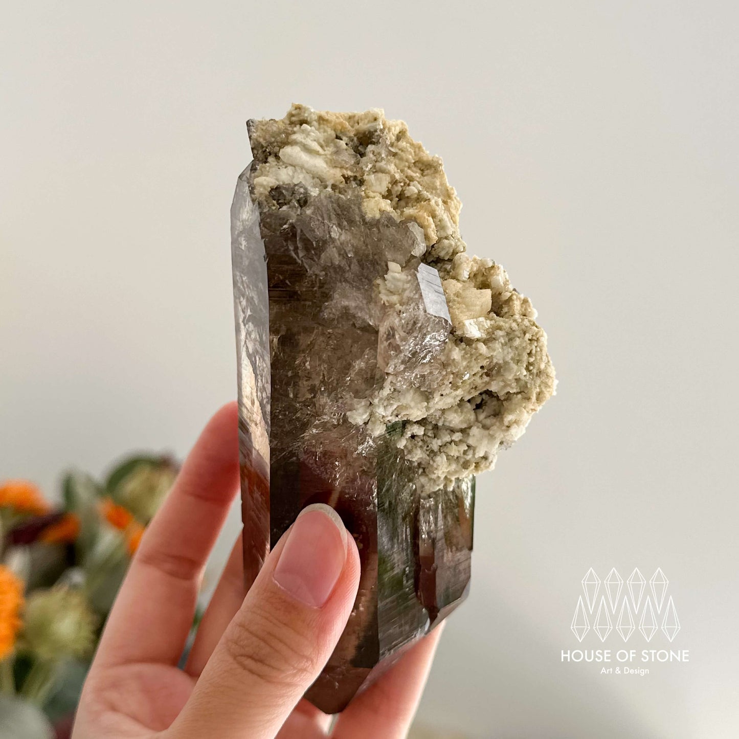 Large Alpine Mineral Smoky Quartz Point Specimen/Swiss Tower Apls/Double Terminated Quartz Points