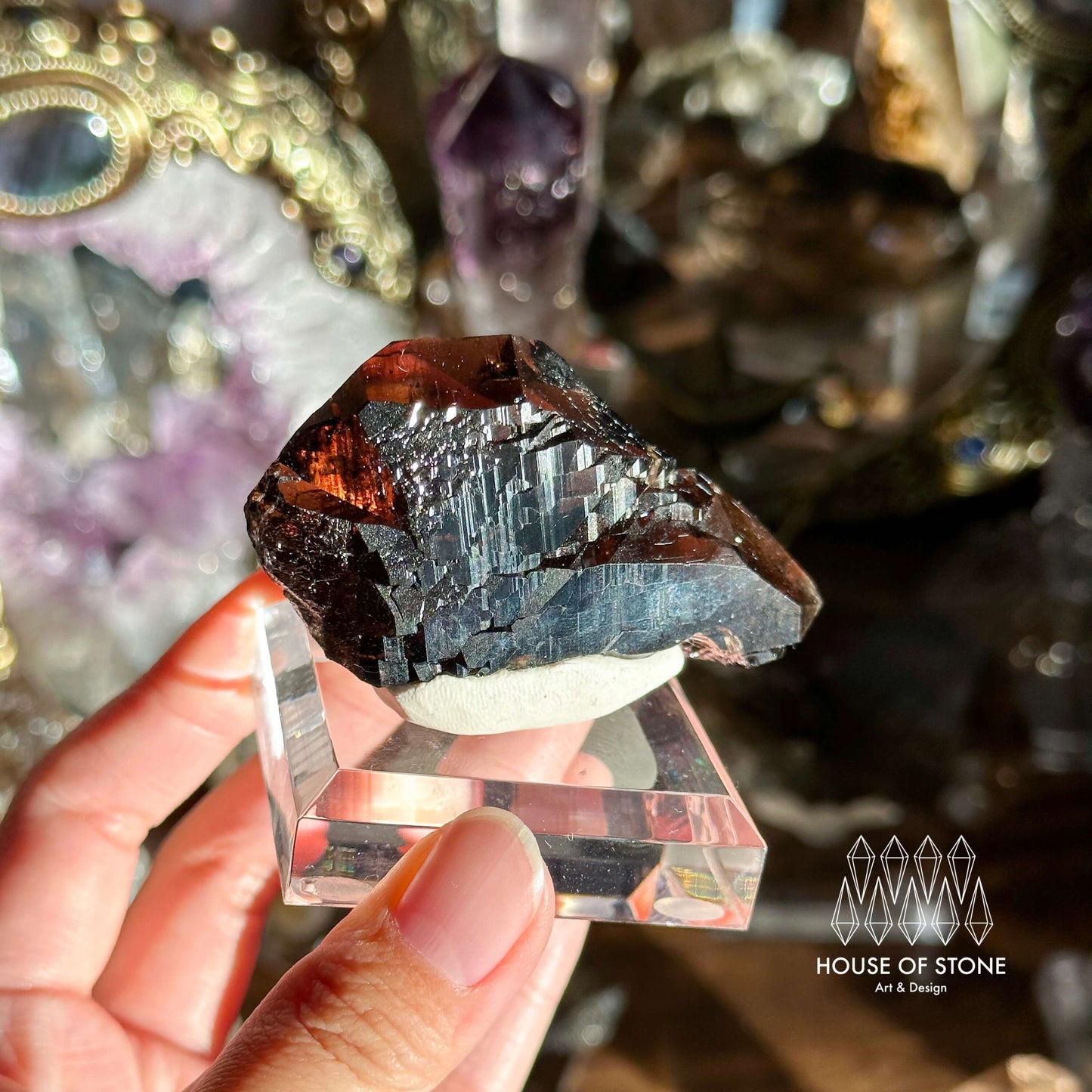 Alpine Mineral Swiss Gwindel Dark Smoky Quartz Specimen/Switzerland Morion Gwindel Apls