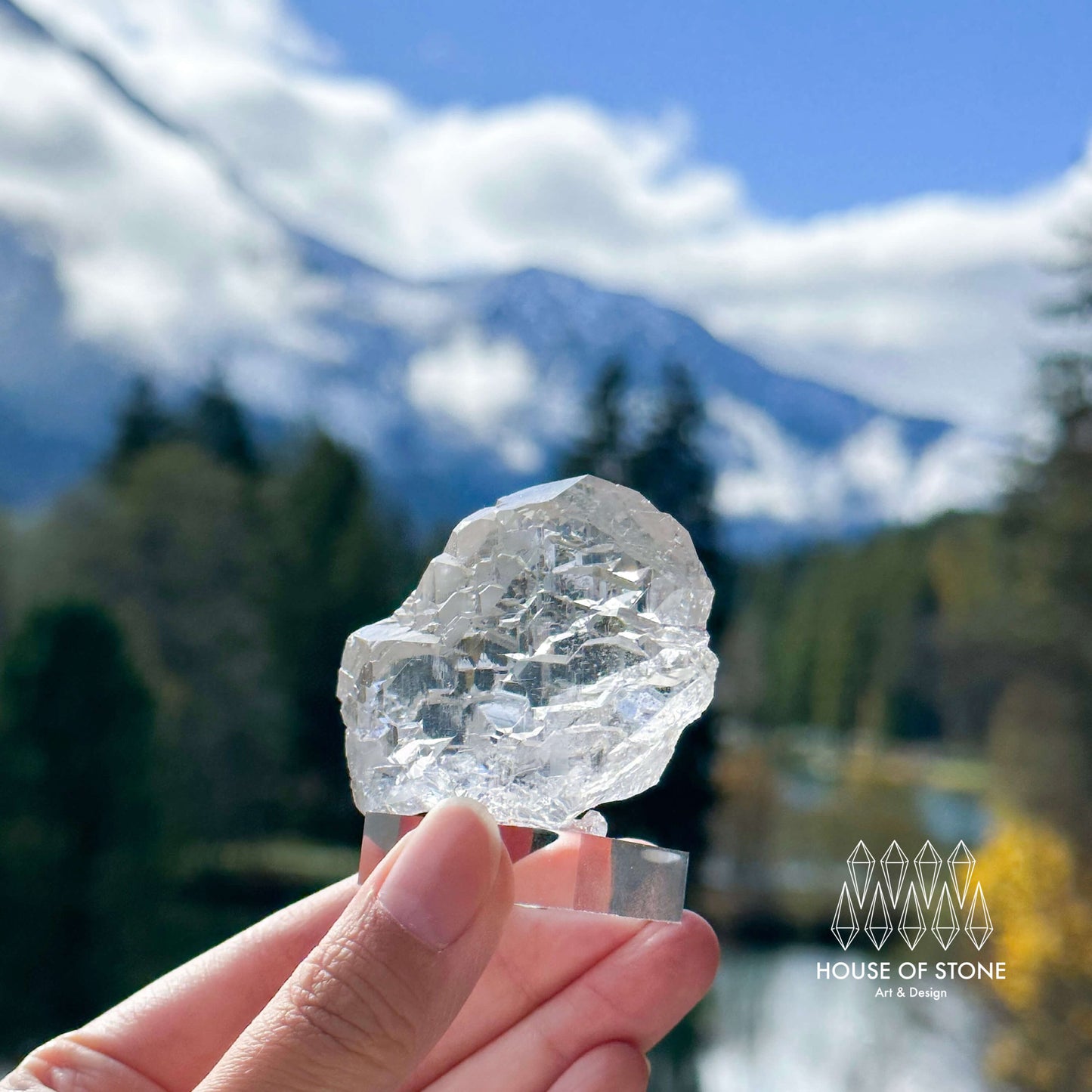 Alpine Mineral Gwindel Clear Quartz Specimen/Chamonix-Mont-Blanc France Gwindel/Apls Crystal
