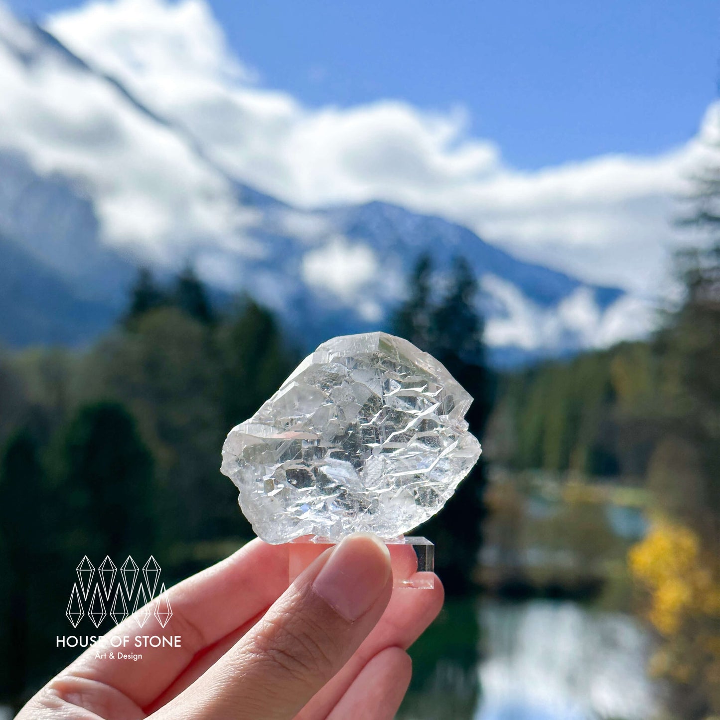 Alpine Mineral Gwindel Clear Quartz Specimen/Chamonix-Mont-Blanc France Gwindel/Apls Crystal