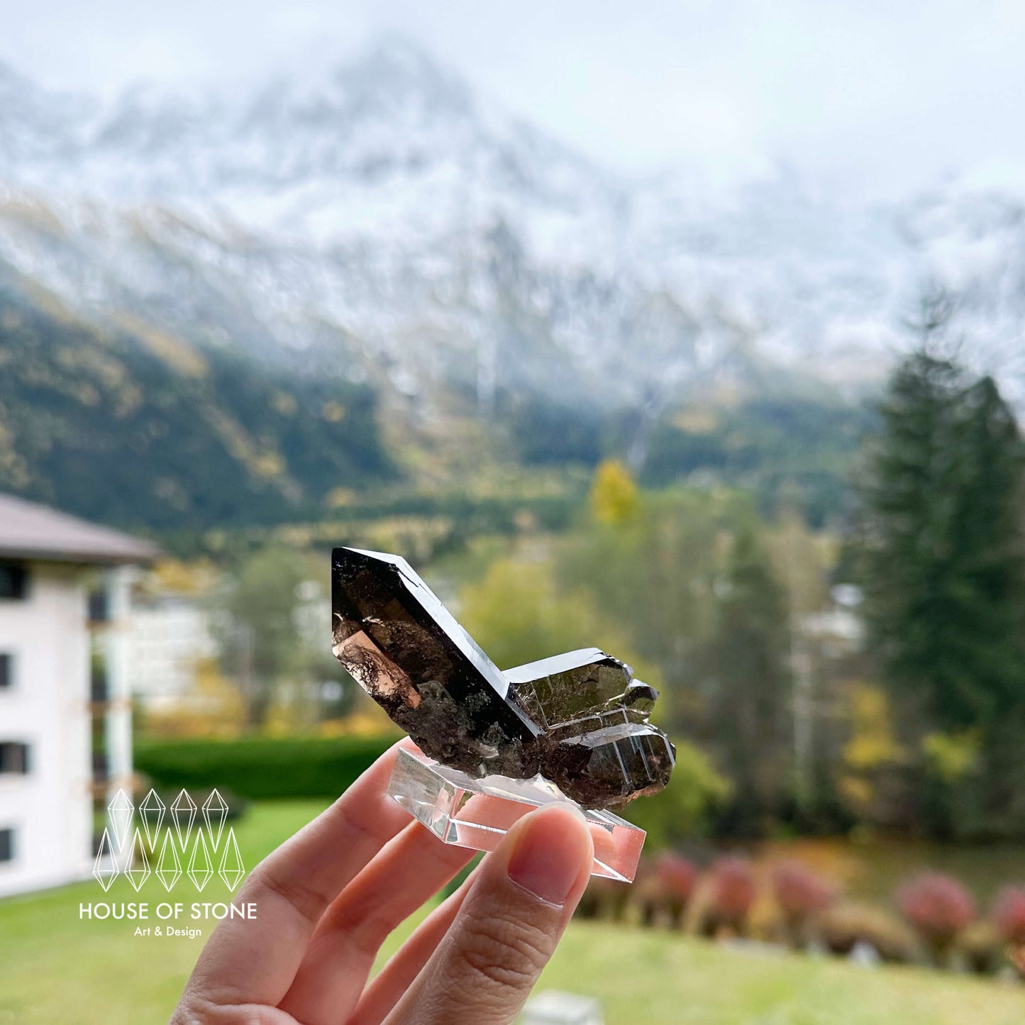 Alpine Mineral Swiss Gwindel Dark Smoky Quartz Specimen/Switzerland Gwindel Apls