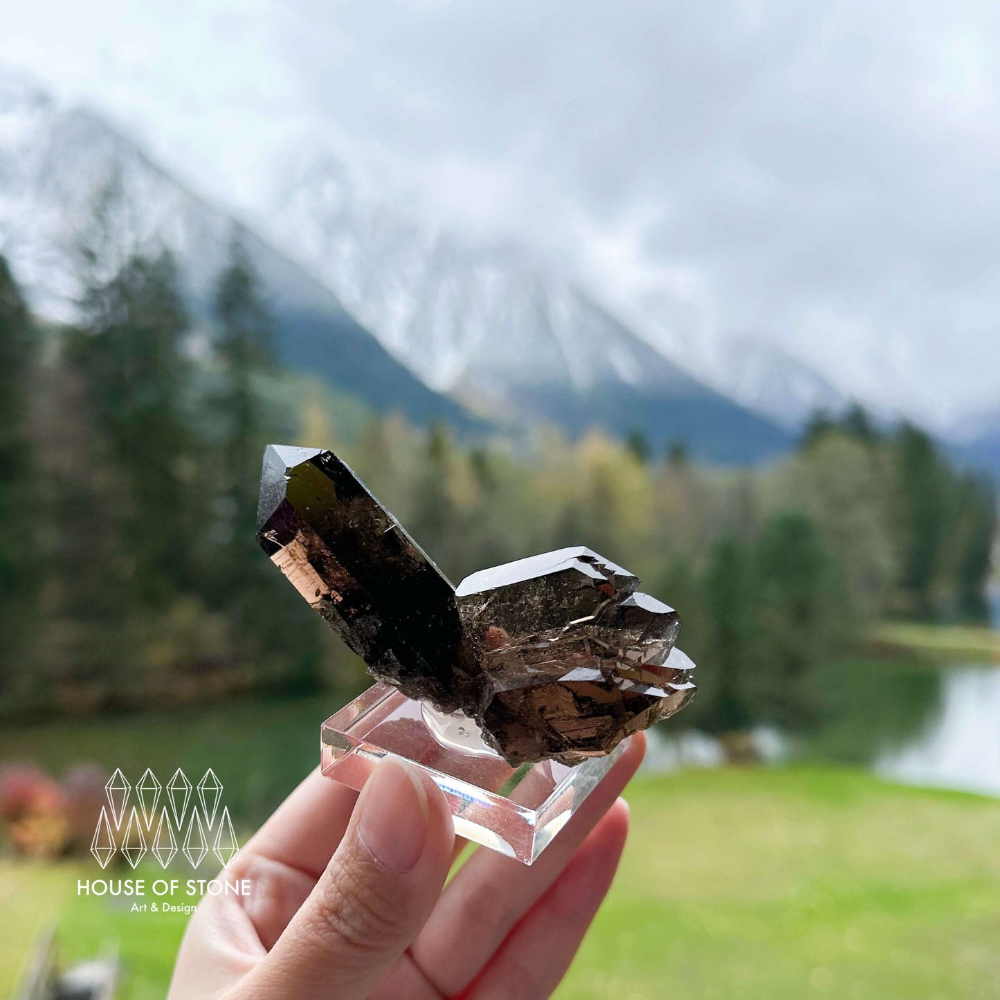 Alpine Mineral Swiss Gwindel Dark Smoky Quartz Specimen/Switzerland Gwindel Apls