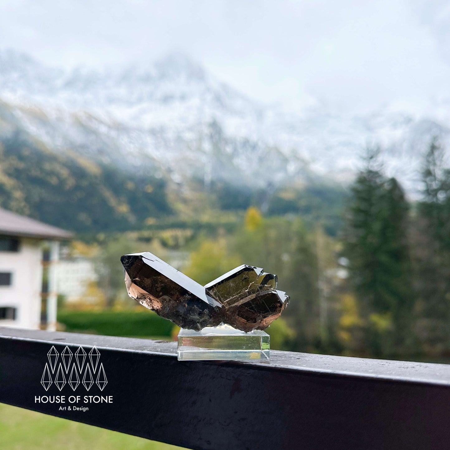 Alpine Mineral Swiss Gwindel Dark Smoky Quartz Specimen/Switzerland Gwindel Apls