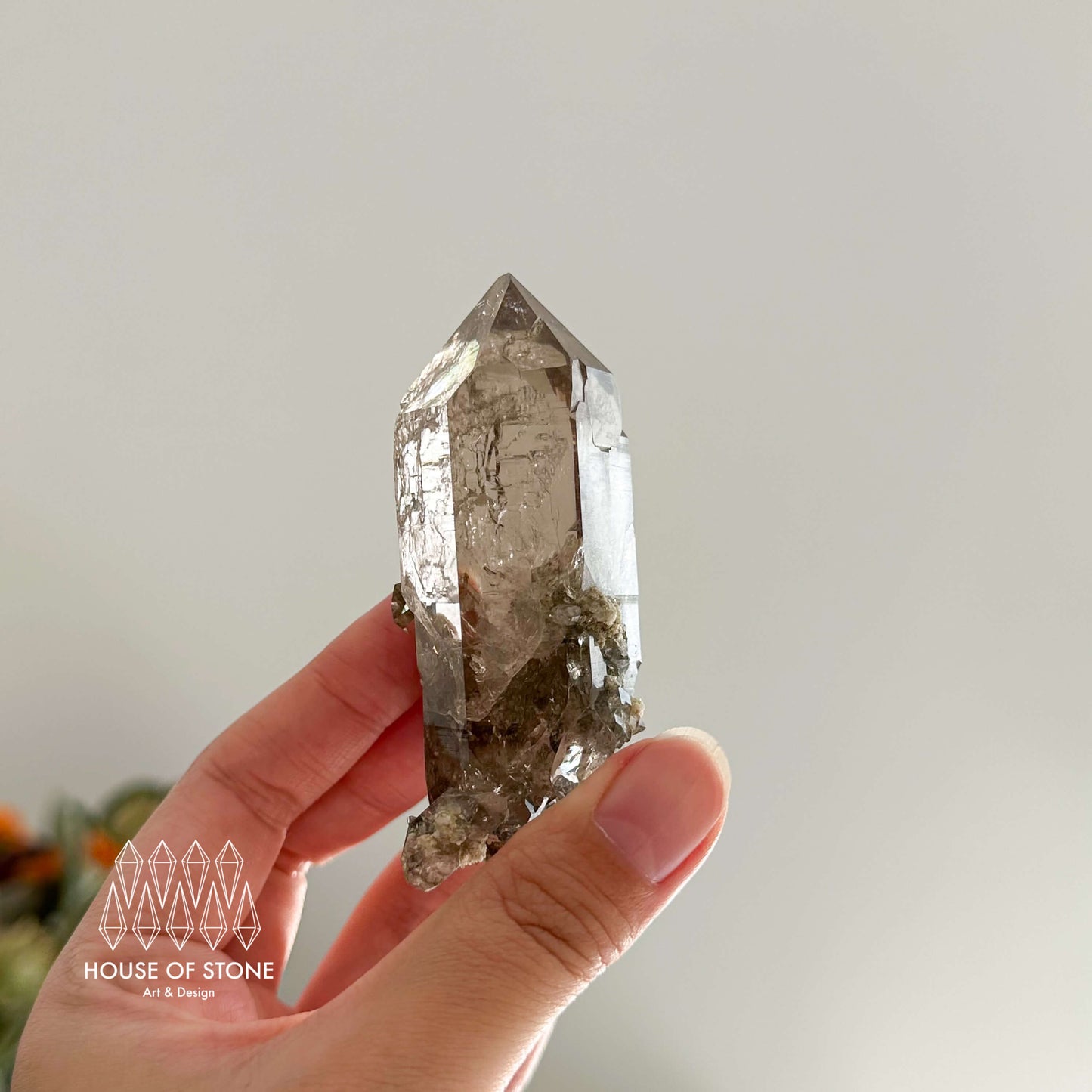 Alpine Mineral Smoky Quartz Point Specimen/Swiss Tower Apls/Double Terminated Quartz Points