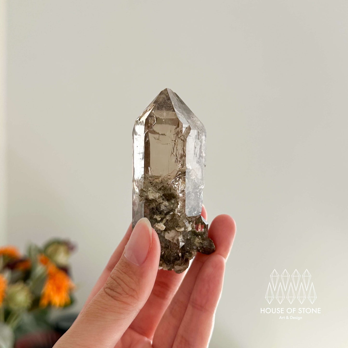 Alpine Mineral Smoky Quartz Point Specimen/Swiss Tower Apls/Double Terminated Quartz Points