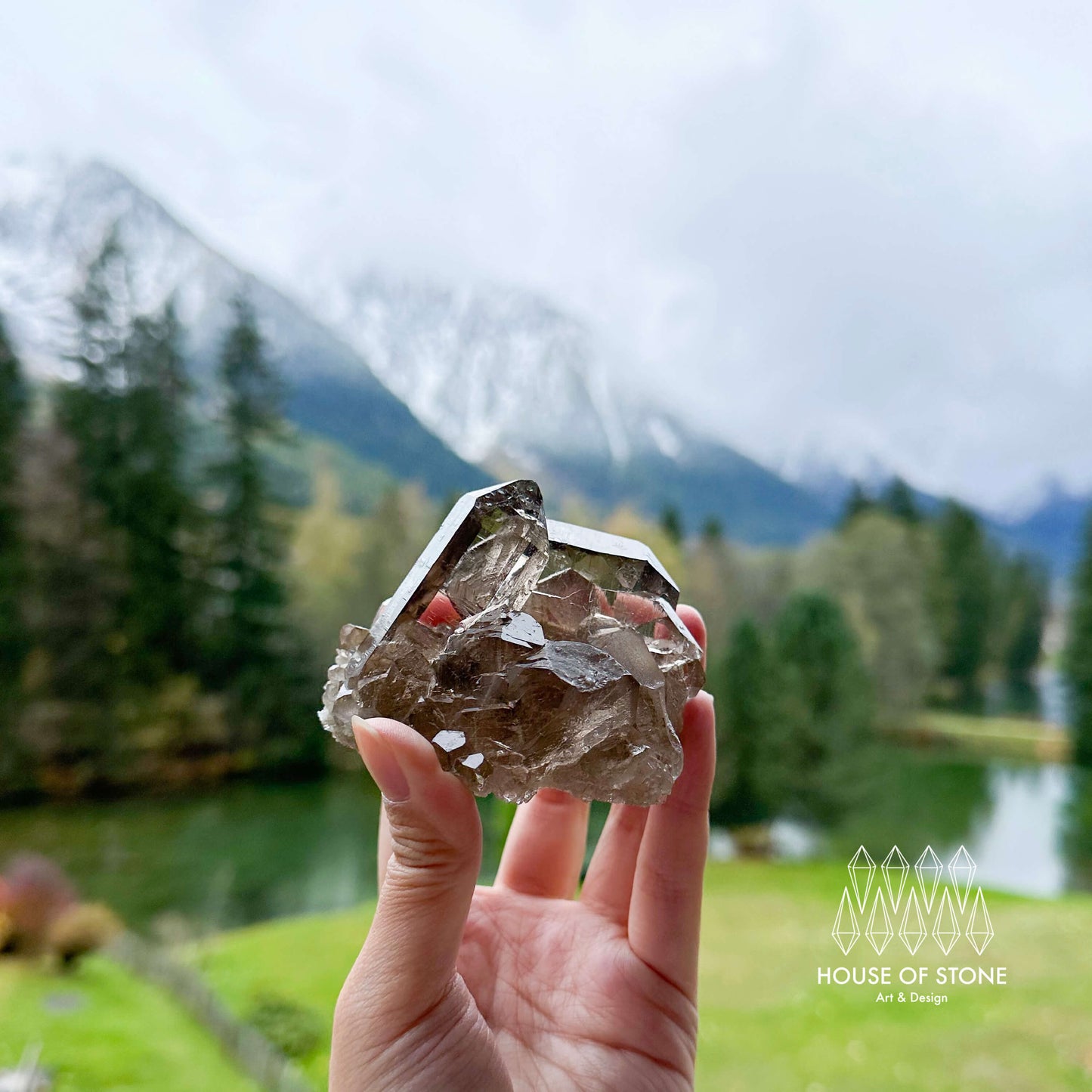 Alpine Mineral Swiss Gwindel Light Smoky Quartz Specimen/Switzerland Gwindel Apls