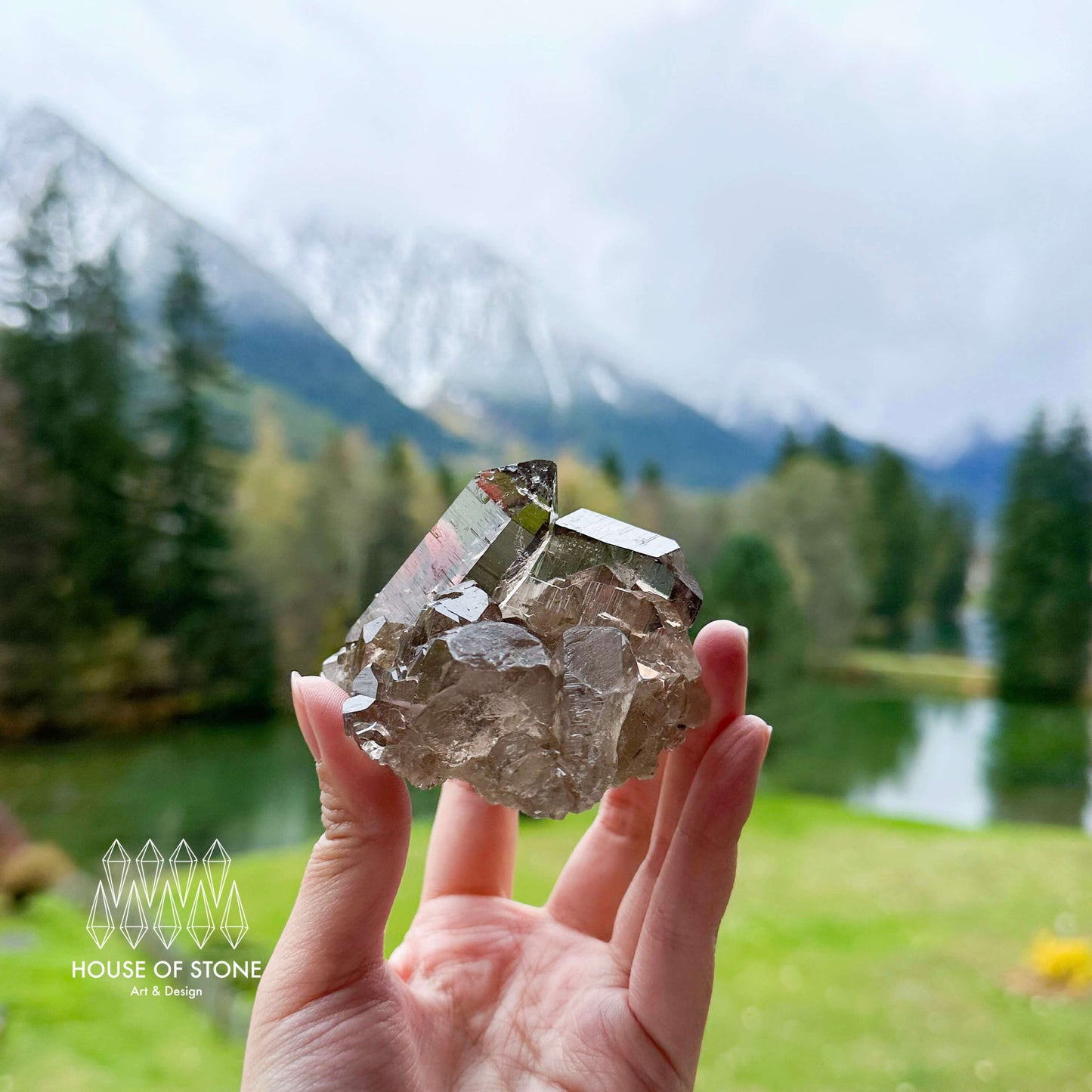 Alpine Mineral Swiss Gwindel Light Smoky Quartz Specimen/Switzerland Gwindel Apls