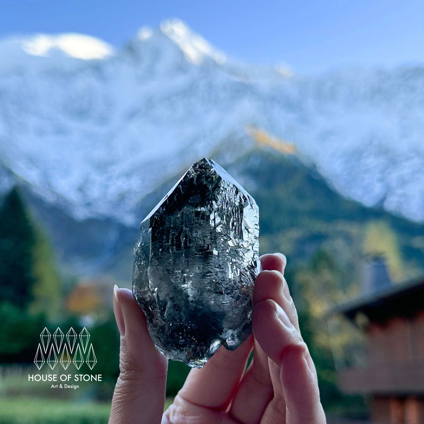 Alpine Mineral Smoky Quartz Cluster Specimen/Chamonix-Mont-Blanc France Cluster/Apls Crystal Cluster