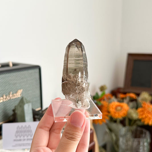 Swiss Tessin Smoky Quartz Point Specimen/Switzerland Ticino Habit Tower/Alpine Mineral/Apls Double Terminated Quartz/Smoky Quartz Cluster3