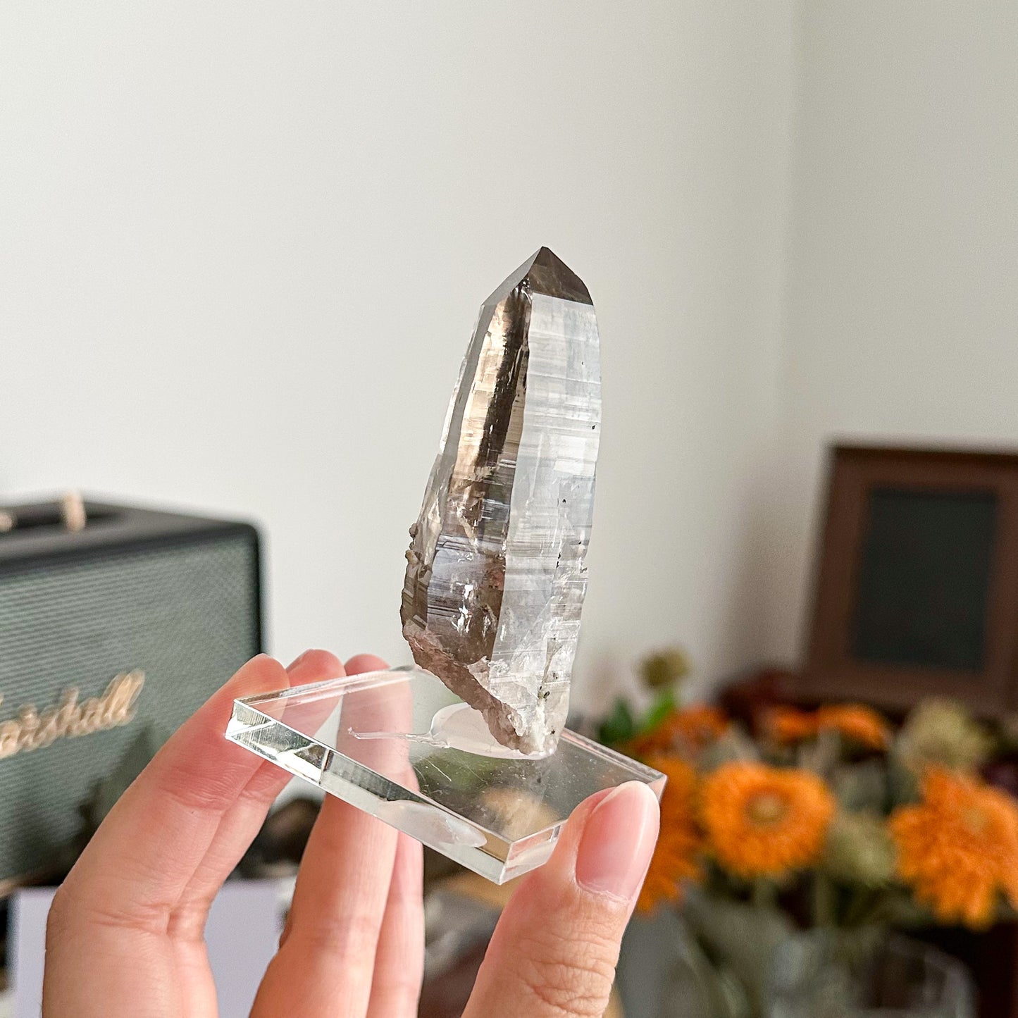 Swiss Tessin Smoky Quartz Point Specimen/Switzerland Ticino Habit Tower/Alpine Mineral/Apls Double Terminated Quartz/Smoky Quartz Cluster3