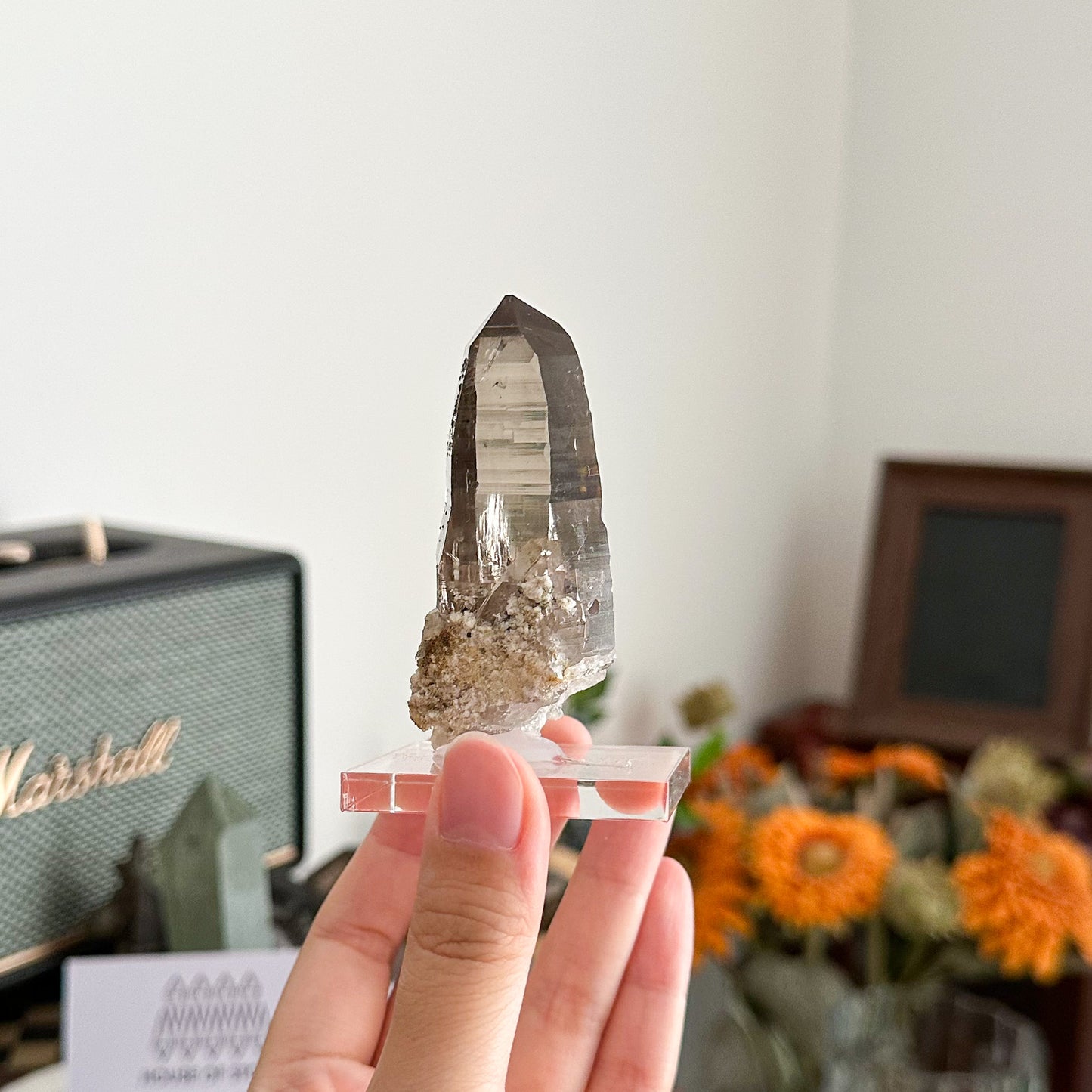 Swiss Tessin Smoky Quartz Point Specimen/Switzerland Ticino Habit Tower/Alpine Mineral/Apls Double Terminated Quartz/Smoky Quartz Cluster3