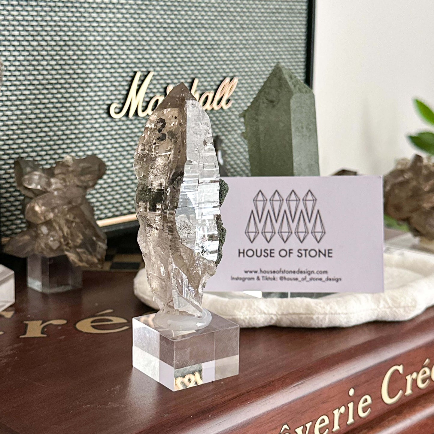 Swiss Tessin Smoky Quartz Point Specimen/Switzerland Ticino Habit Tower/Alpine Mineral/Apls Double Terminated Quartz/Smoky Quartz Cluster5