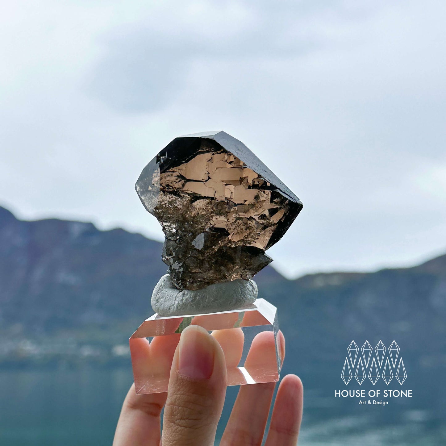 Alpine Mineral Swiss Gwindel Dark Smoky Quartz Specimen/Switzerland Gwindel Apls