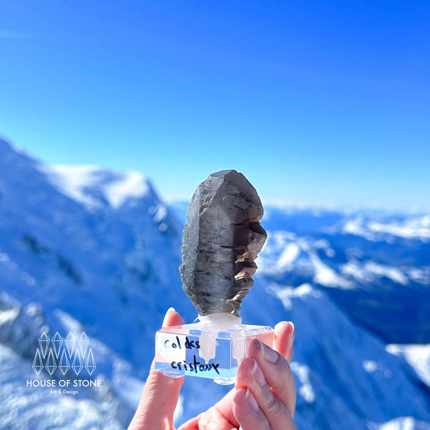 Alpine Mineral Swiss Gwindel Dark Smoky Quartz Specimen/Switzerland Gwindel Apls