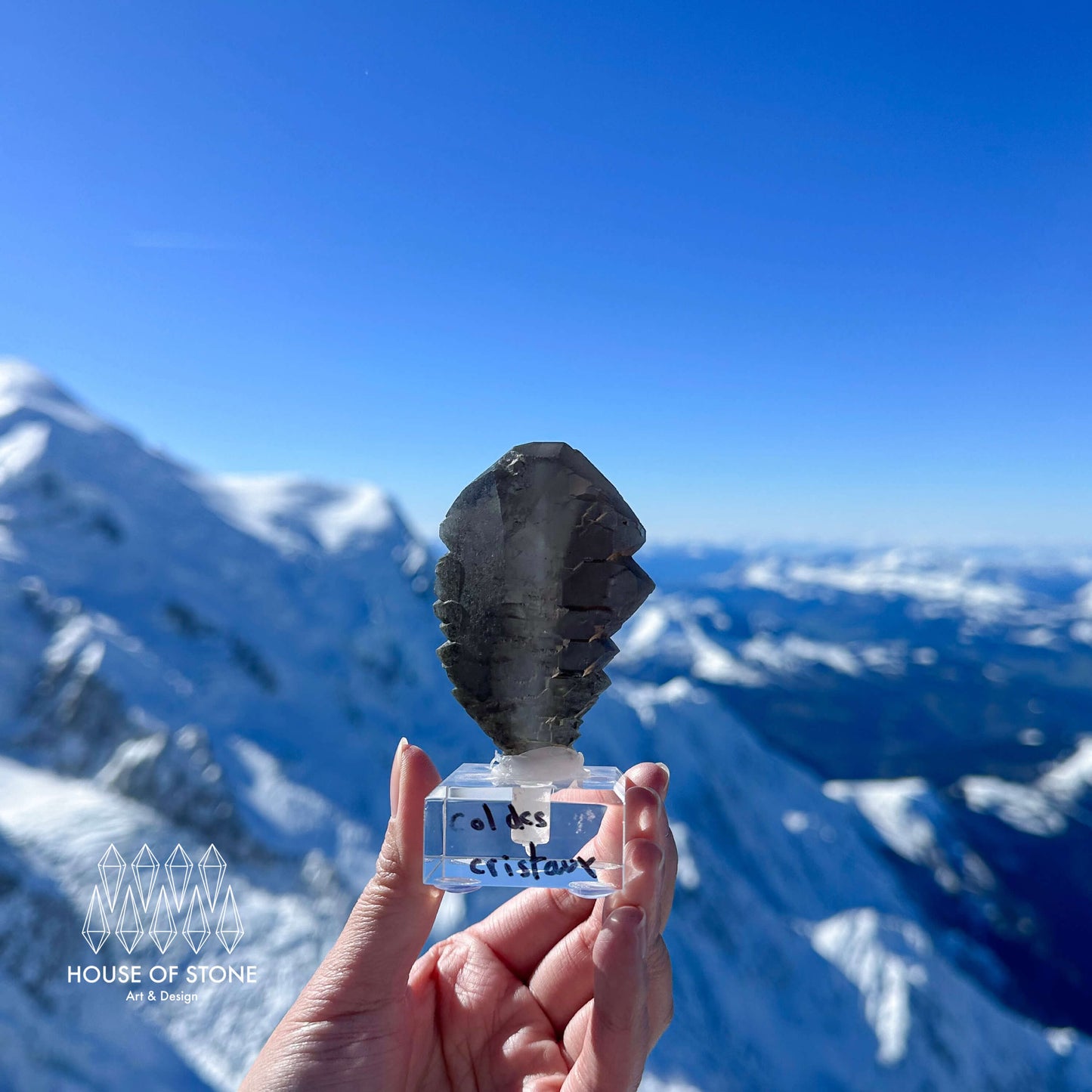 Alpine Mineral Swiss Gwindel Dark Smoky Quartz Specimen/Switzerland Gwindel Apls