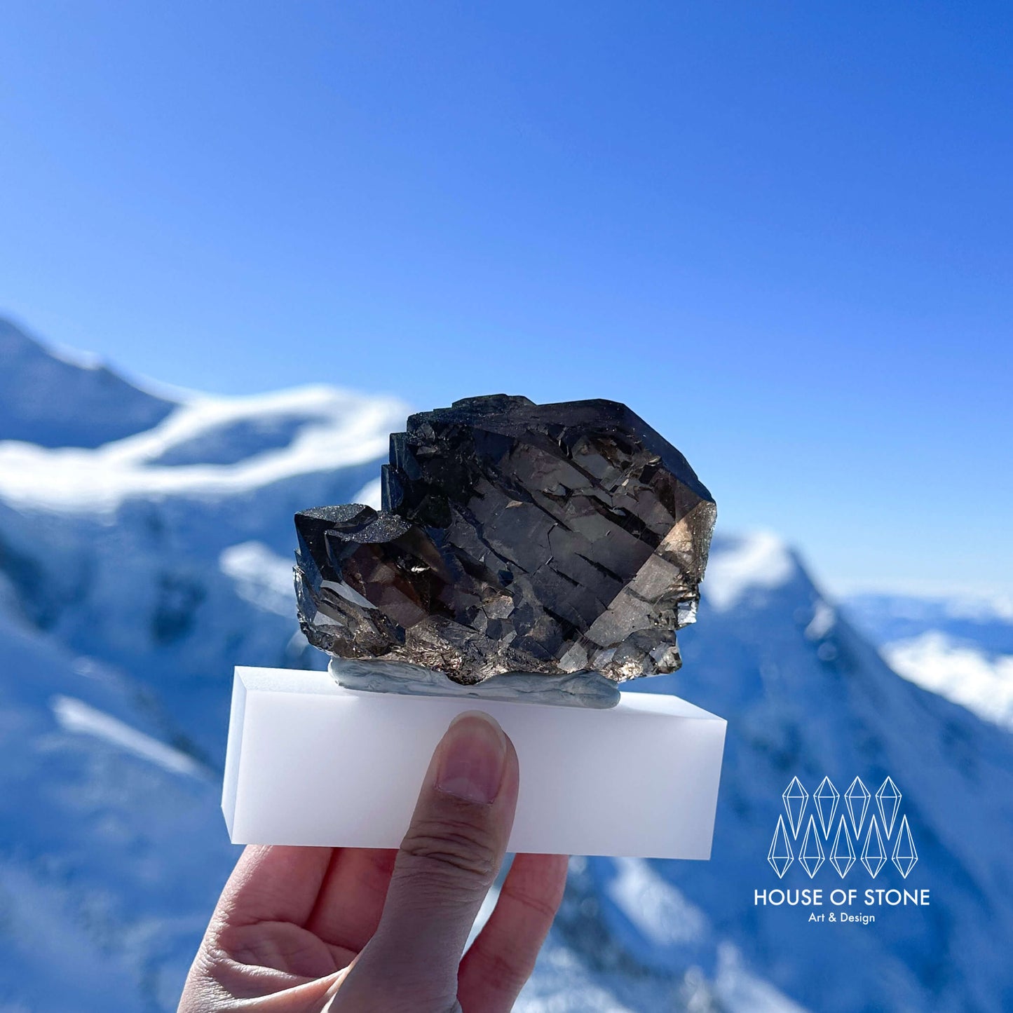 Alpine Mineral Swiss Gwindel Dark Smoky Quartz Specimen/Switzerland Gwindel Apls