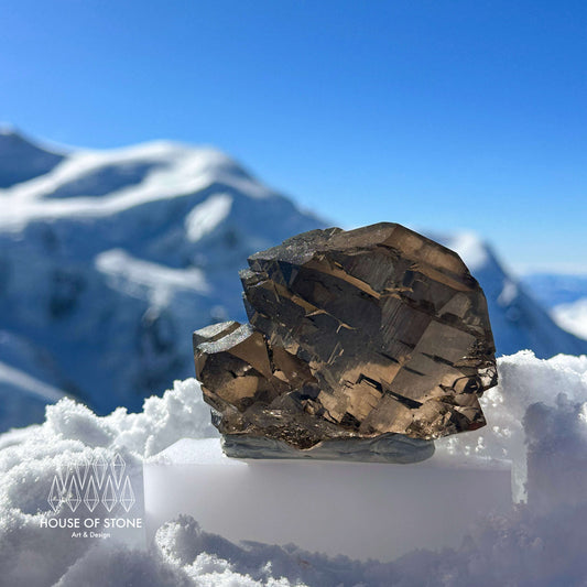 Alpine Mineral Swiss Gwindel Dark Smoky Quartz Specimen/Switzerland Gwindel Apls
