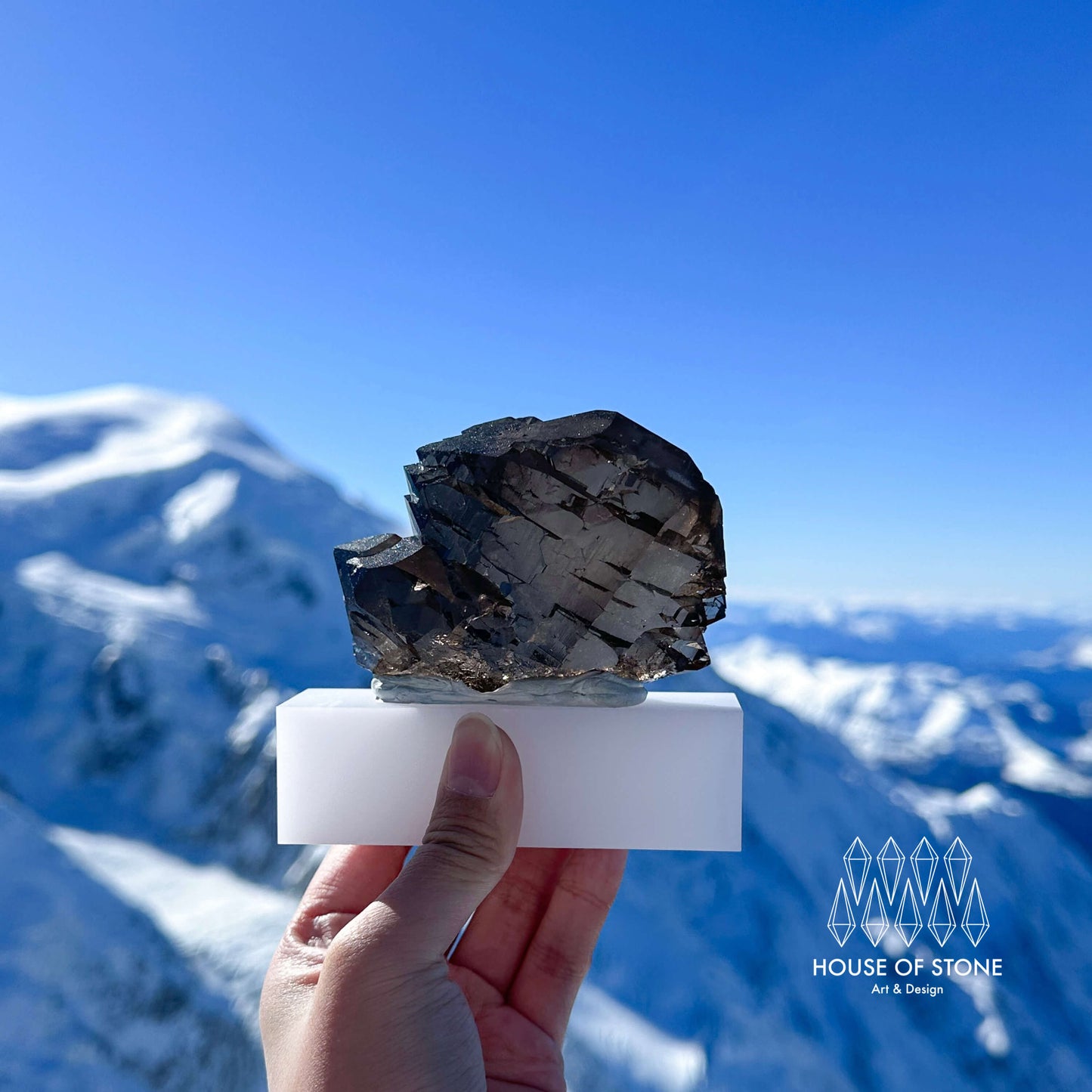 Alpine Mineral Swiss Gwindel Dark Smoky Quartz Specimen/Switzerland Gwindel Apls