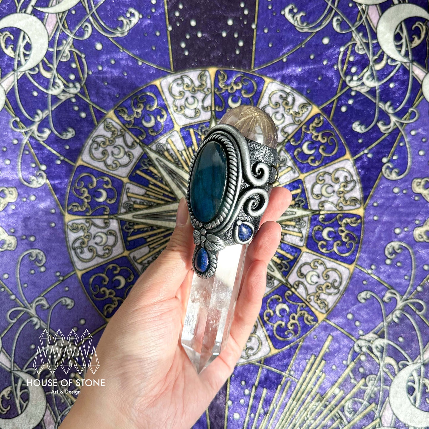 Handmade Natural Clear Quartz Pendant Necklace/Magic Smoky Quartz Crystal Protection Pendant/Amulet Talisman Jewelry/Chakra/Altar Tool