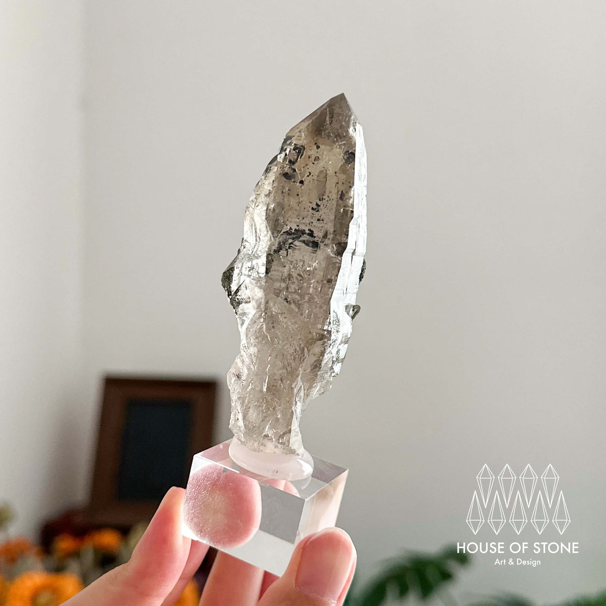 Swiss Tessin Smoky Quartz Point Specimen/Switzerland Ticino Habit Tower/Alpine Mineral/Apls Double Terminated Quartz/Smoky Quartz Cluster5