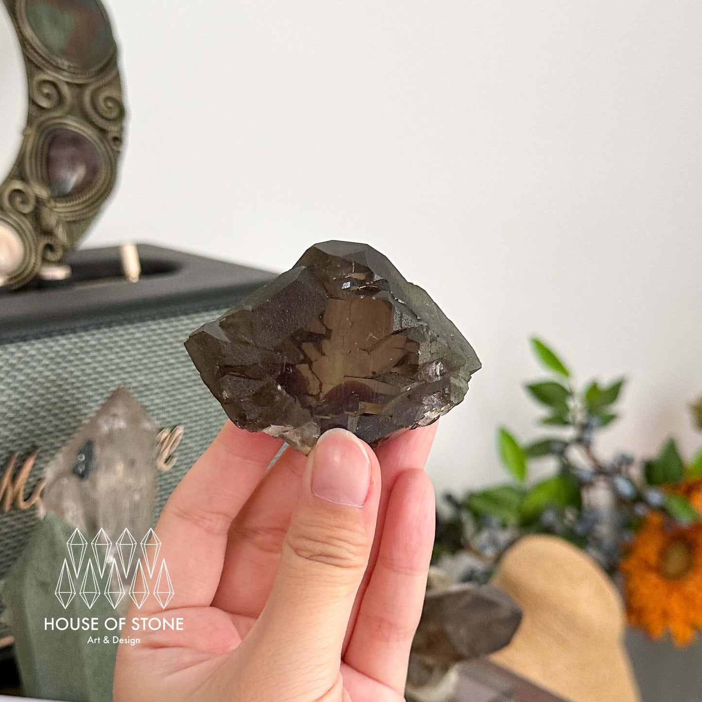 Alpine Mineral Swiss Gwindel Dark Smoky Quartz Specimen/Switzerland Gwindel Apls Crystal