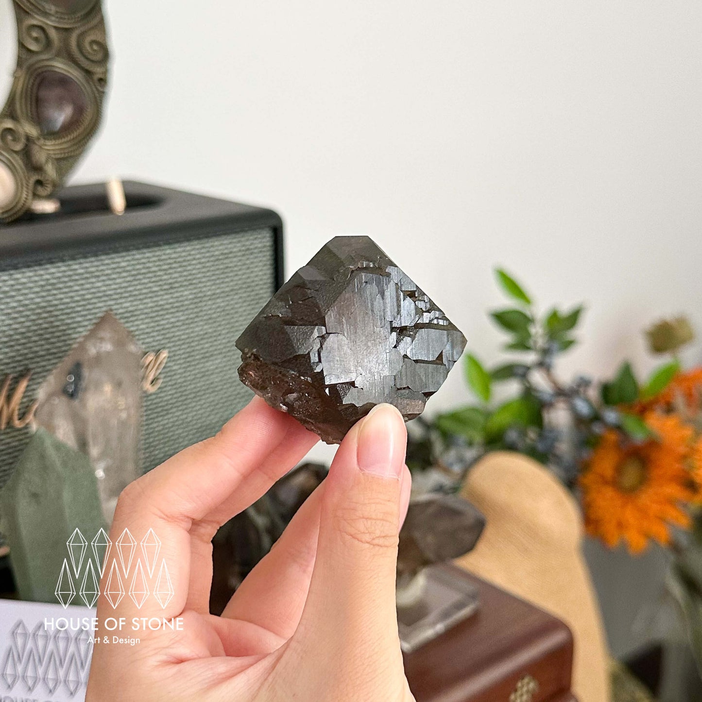 Alpine Mineral Swiss Gwindel Dark Smoky Quartz Specimen/Switzerland Gwindel Apls Crystal