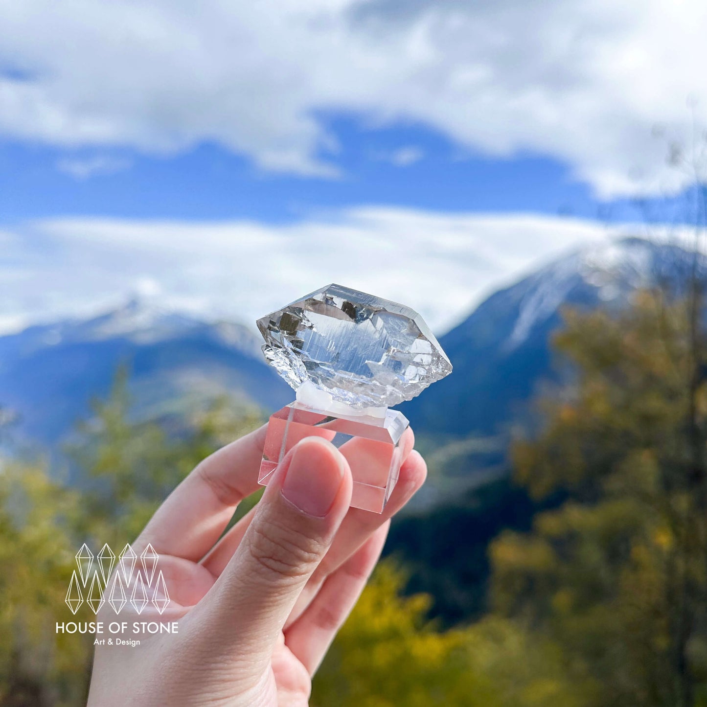 Alpine Mineral Gwindel Clear Quartz Specimen/Chamonix-Mont-Blanc France Gwindel/Apls Crystal