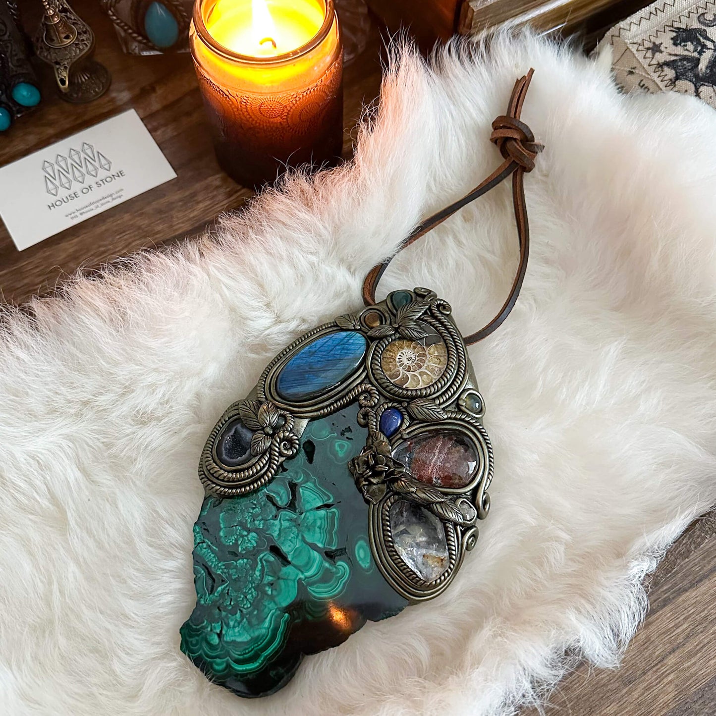 Handmade Natural Malachite Crystal Wall Hanging Decor/Spiritual Window Interior Room Hangings/Christmas Crystal Door Hanging