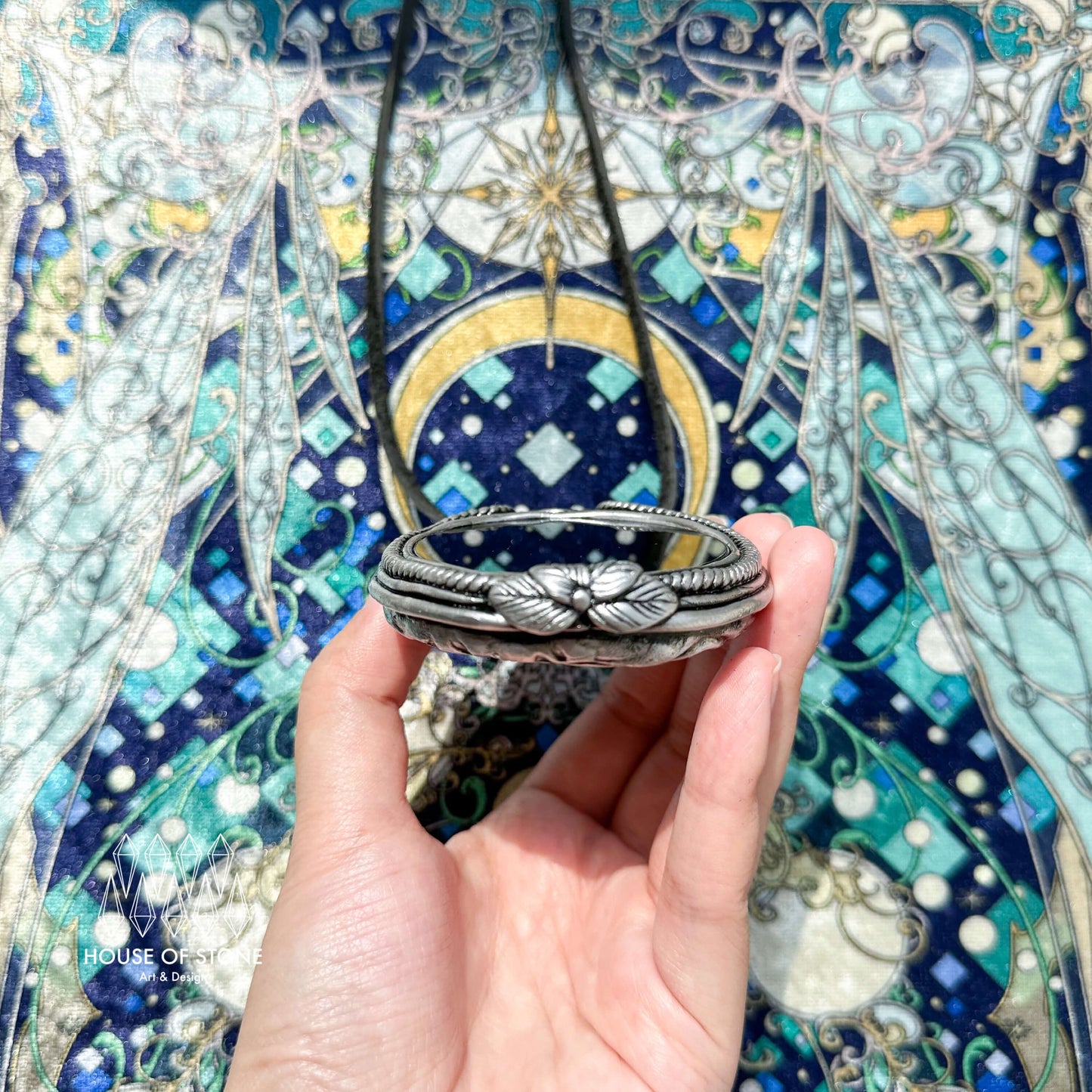 Natural Handmade Black Obsidian Pendant Necklace/Magic Obsidian Mirror Crystal Pendant/Scrying Mirror Labradorite Jewelry/Altar Tool