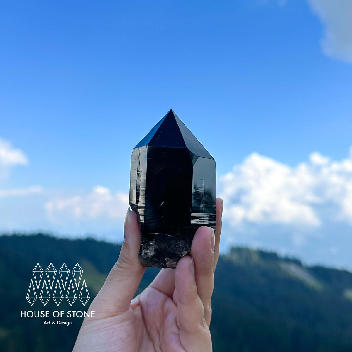 Alpine Mineral Morion Smoky Quartz Point Specimen/Swiss Tower Apls/Double Terminated Quartz Points/Dark Smoky Quartz Floater Quartz Cluster