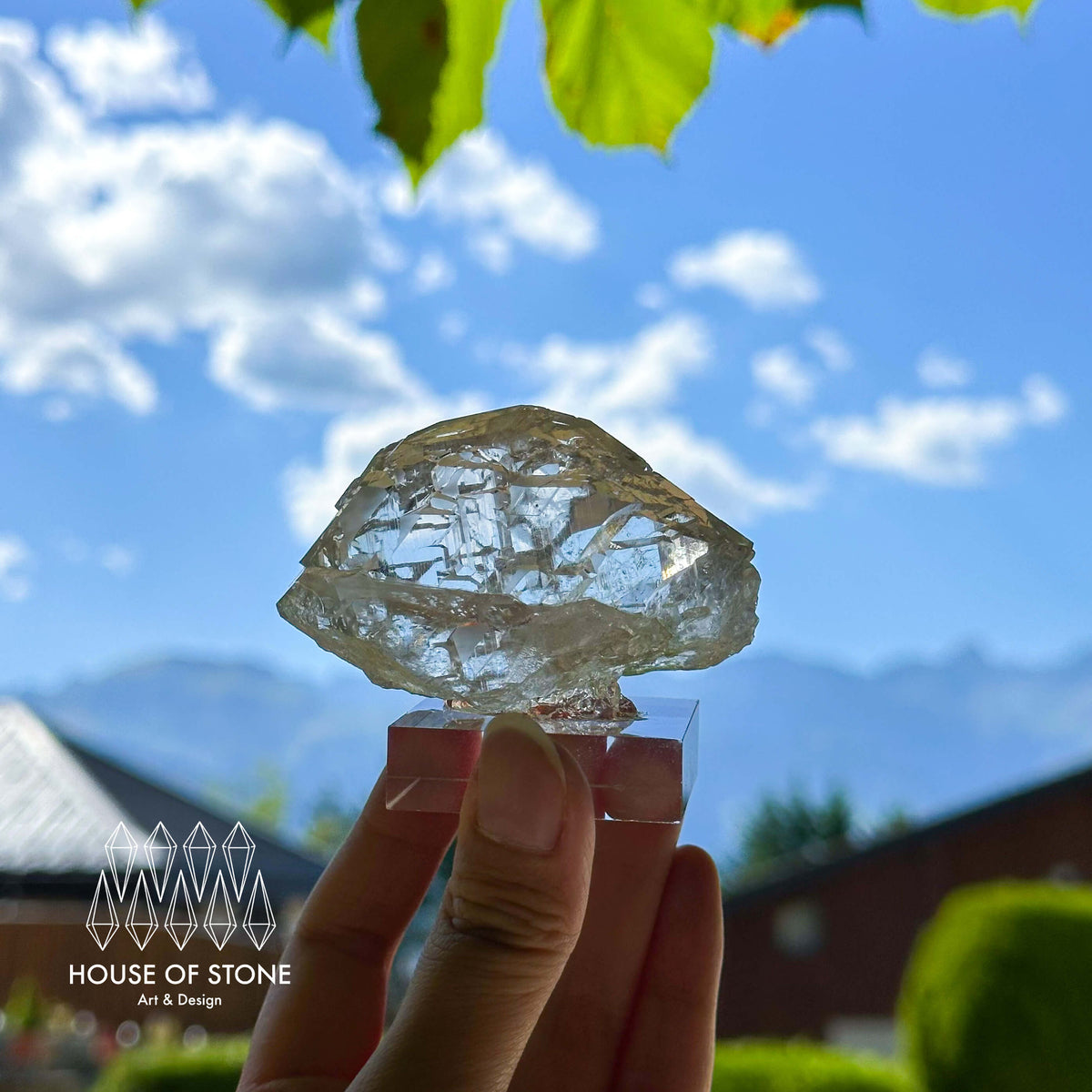 Alpine Mineral Gwindel Clear Quartz Specimen/Chamonix-Mont-Blanc France Gwindel/Apls Crystal
