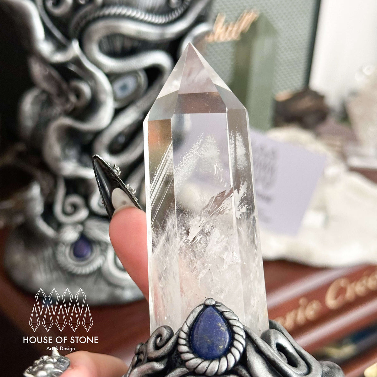 Handmade Natural Amethyst Crystal Wand/Magic Witch Crystal Wand/Clear Quartz Labradorite Handle/Chakra/Manifest Altar Tool