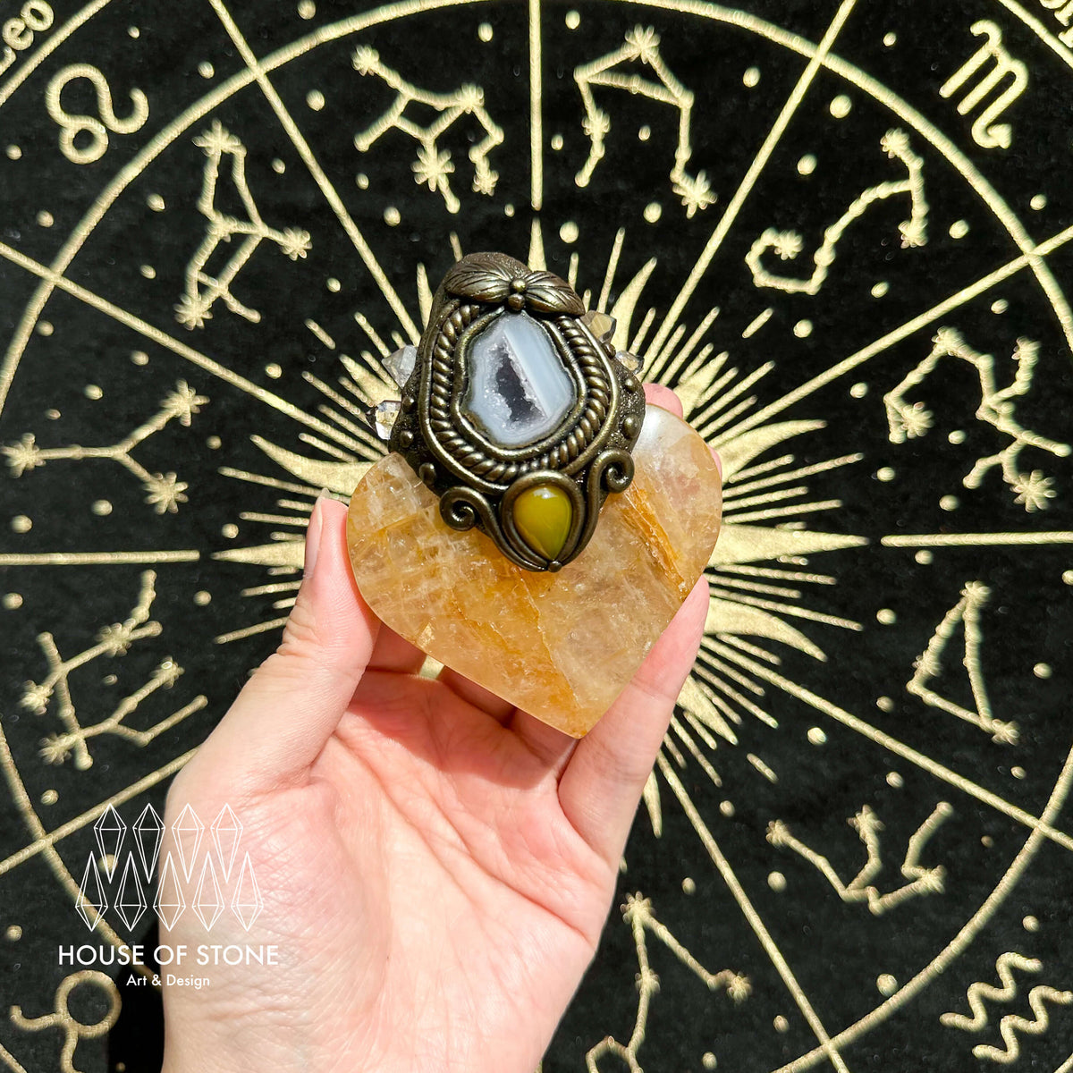 Handmade Natural Golden Healer Pendant Necklace/Magic Quartz Crystal Protection Pendant/Talisman Amulet Jewelry/Chakra/Altar Tool