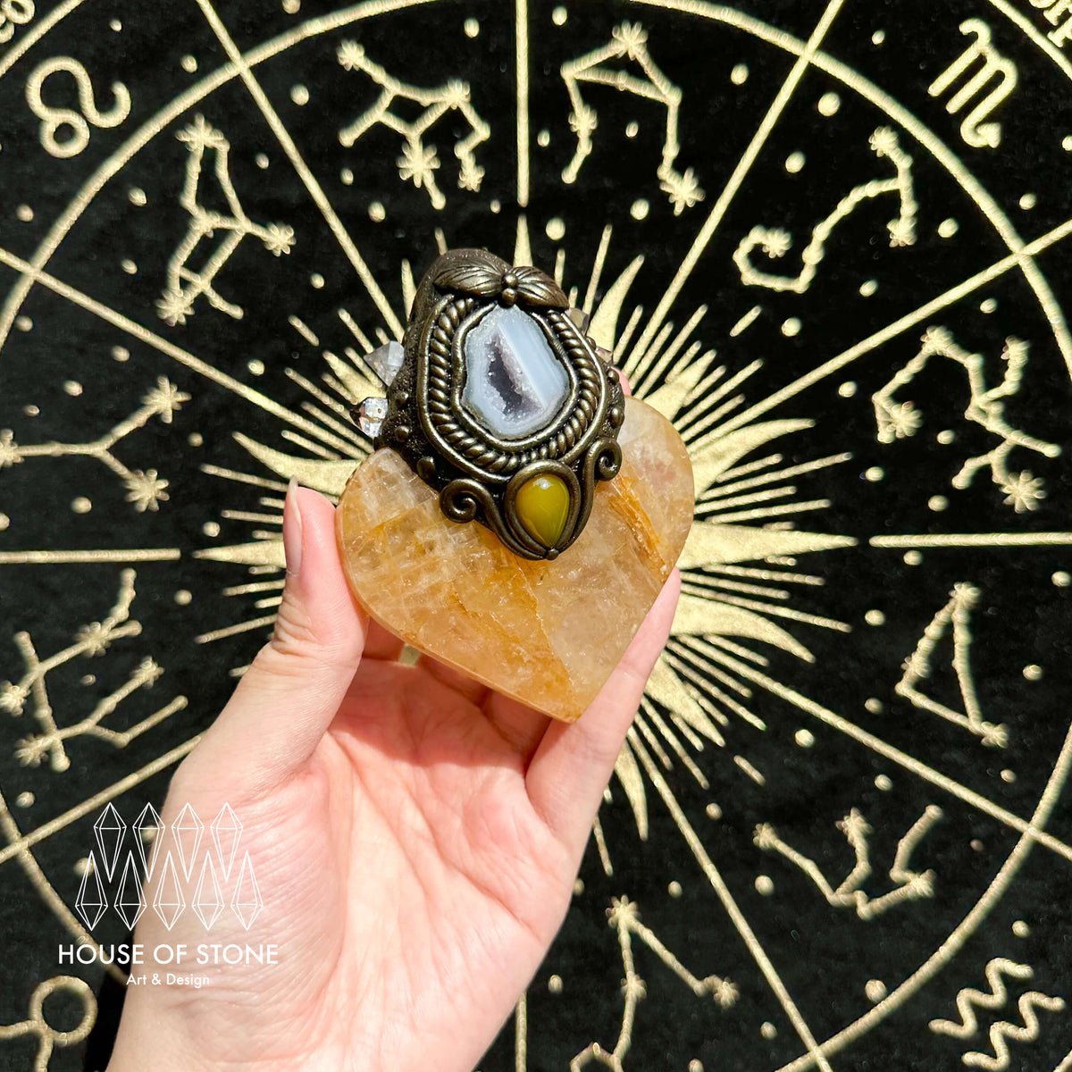 Handmade Natural Golden Healer Pendant Necklace/Magic Quartz Crystal Protection Pendant/Talisman Amulet Jewelry/Chakra/Altar Tool