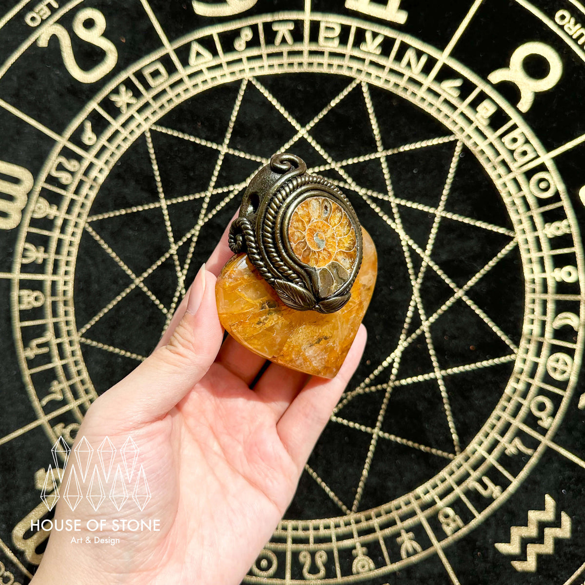 Handmade Natural Golden Healer Pendant Necklace/Magic Quartz Crystal Protection Pendant/Talisman Amulet Jewelry/Chakra/Altar Tool