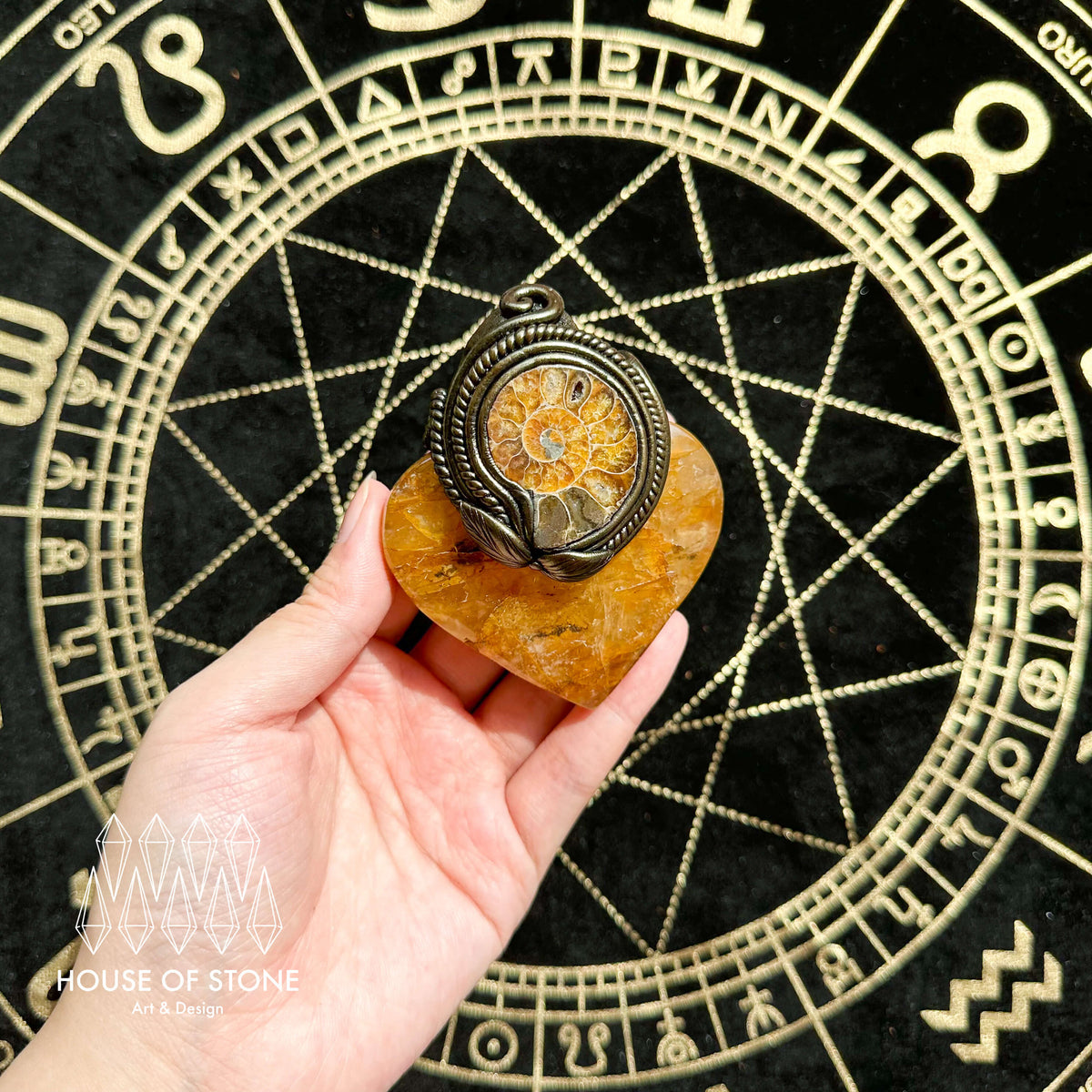 Handmade Natural Golden Healer Pendant Necklace/Magic Quartz Crystal Protection Pendant/Talisman Amulet Jewelry/Chakra/Altar Tool