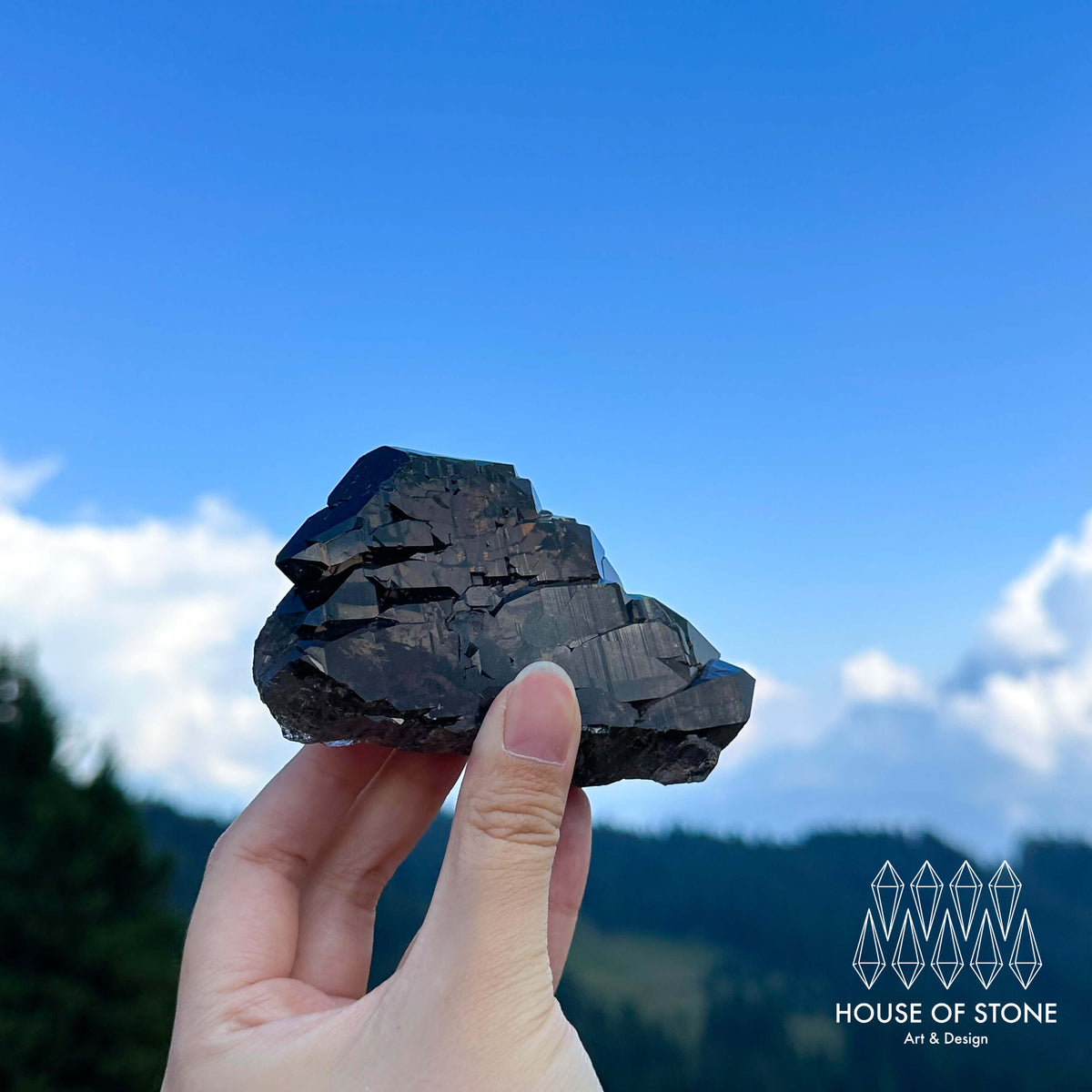 Alpine Mineral Swiss Gwindel Morion Smoky Quartz Specimen/Morion Switzerland Gwindel Apls/Dark Smoky Quartz Gwindel