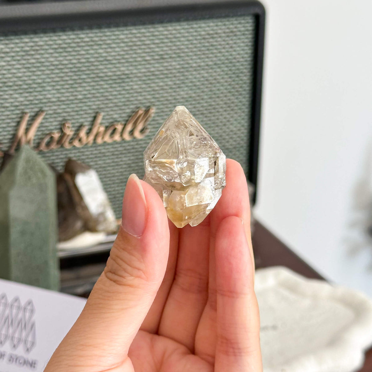 Swiss Skeletal Quartz Point Specimen/Switzerland Crystal Alpine Skeletal Quartz Mud Inclusions Mineral/Apls Double Terminated Window Quartz2