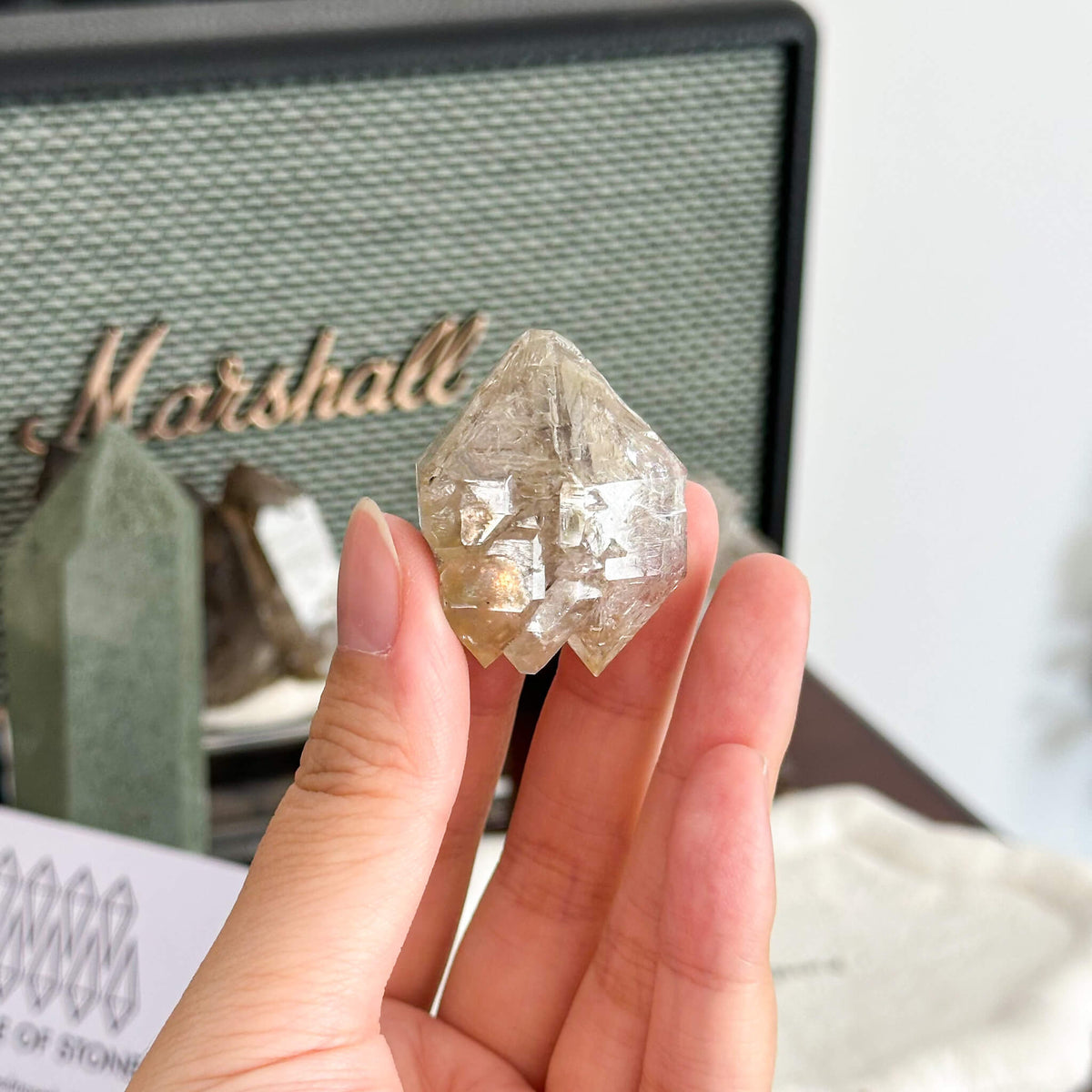 Swiss Skeletal Quartz Point Specimen/Switzerland Crystal Alpine Skeletal Quartz Mud Inclusions Mineral/Apls Double Terminated Window Quartz2