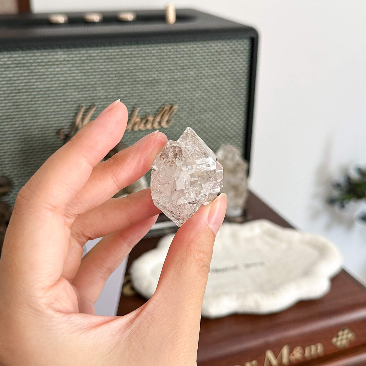 Swiss Skeletal Quartz Point Specimen/Switzerland Crystal Alpine Skeletal Quartz Mud Inclusions Mineral/Apls Double Terminated Window Quartz1
