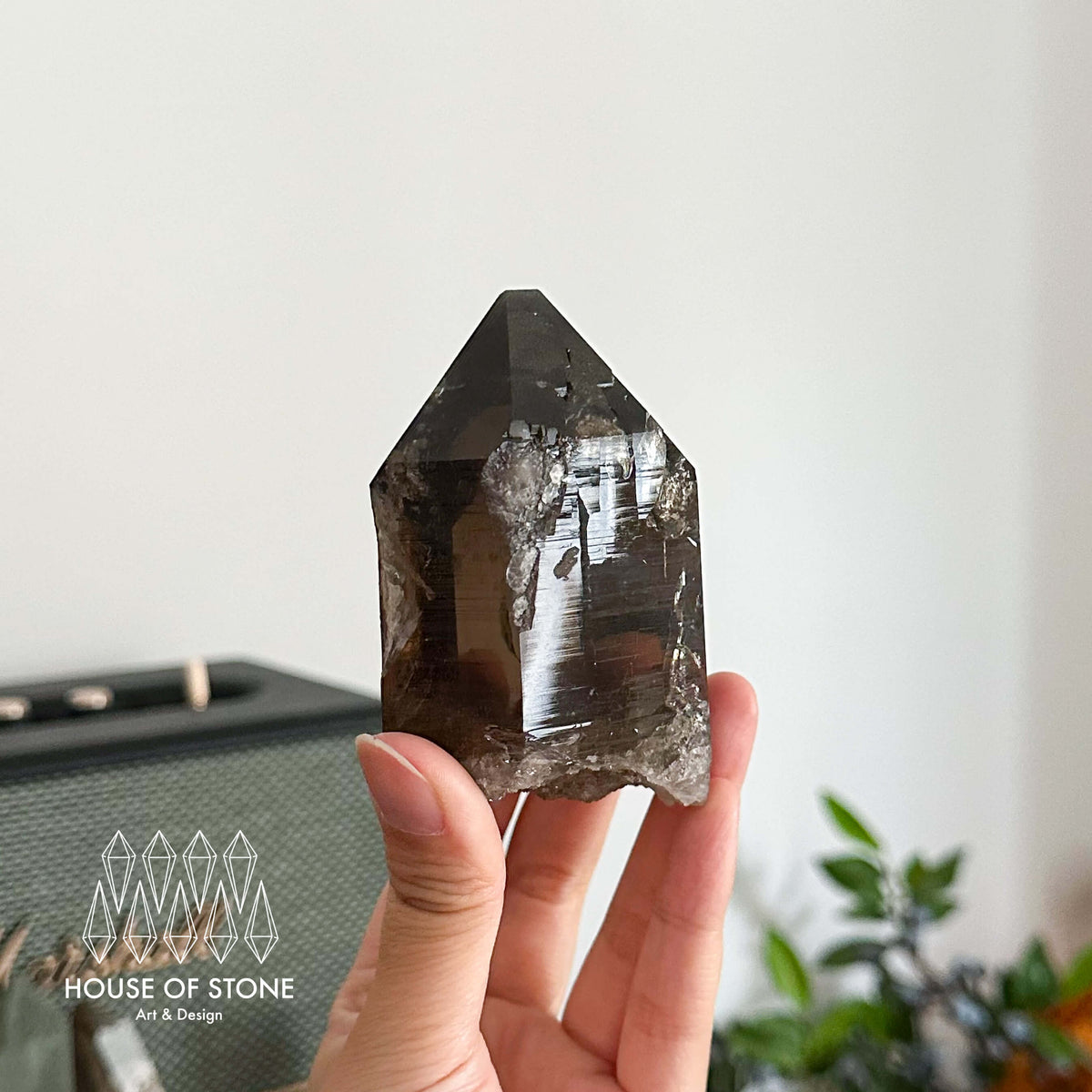 Swiss Smoky Quartz Point Specimen/Switzerland Smoky Quartz Tower with Floater/Alpine Mineral/Apls Quartz