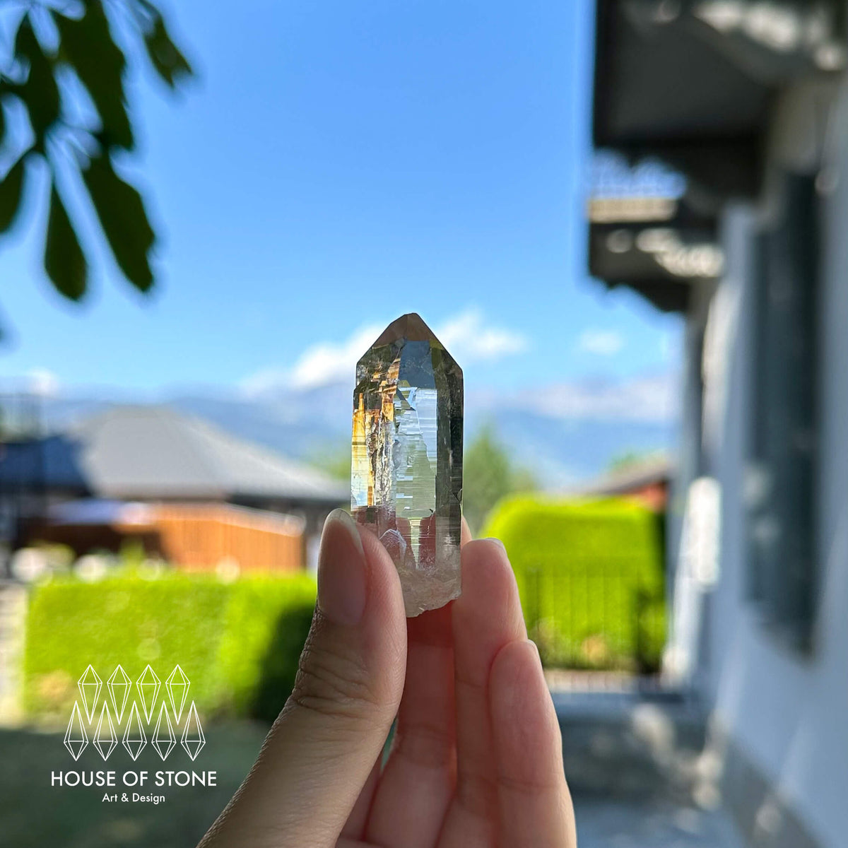Swiss Clear Quartz Point Specimen/Switzerland Smoky Quartz Tower/Alpine Mineral/Apls Quartz
