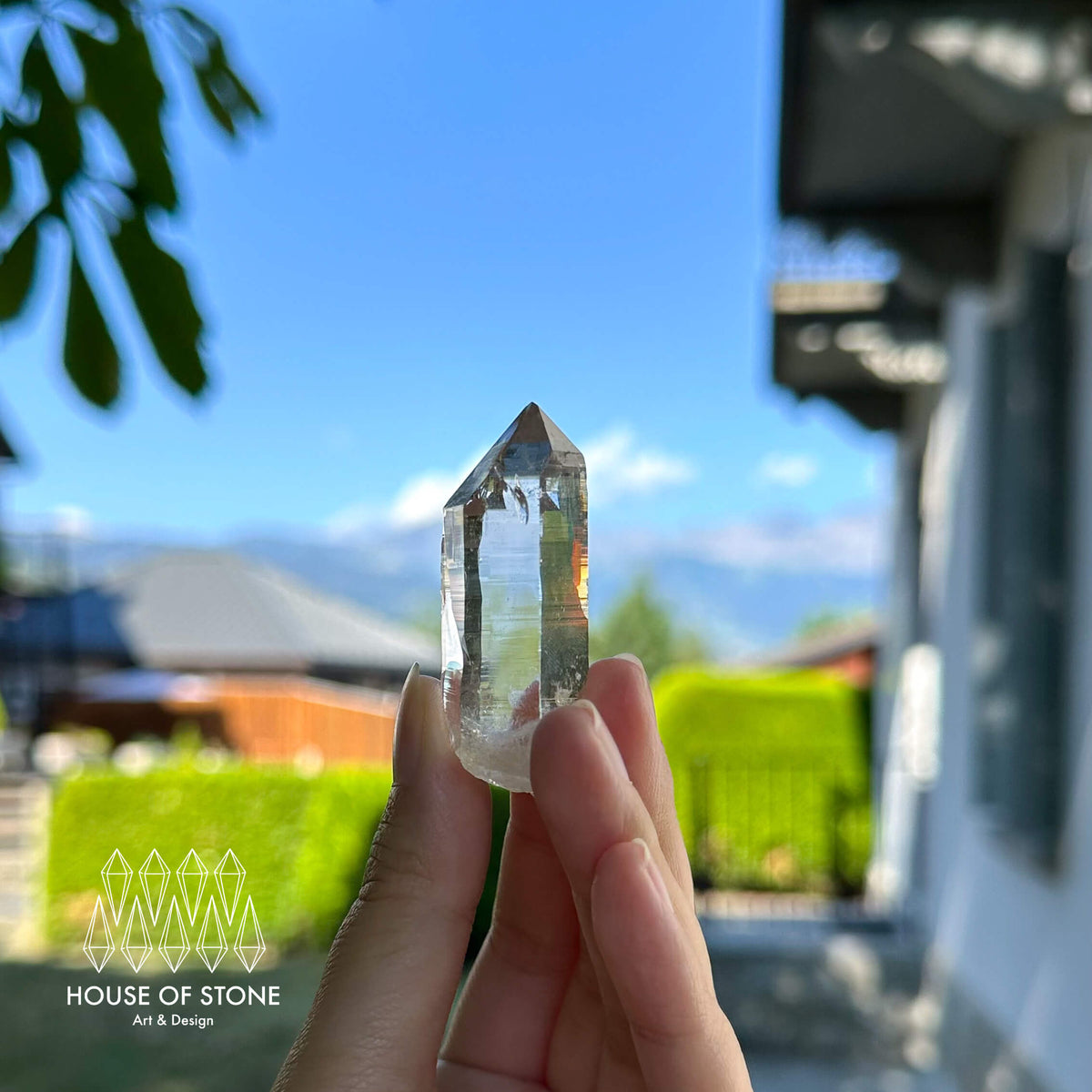 Swiss Clear Quartz Point Specimen/Switzerland Smoky Quartz Tower/Alpine Mineral/Apls Quartz