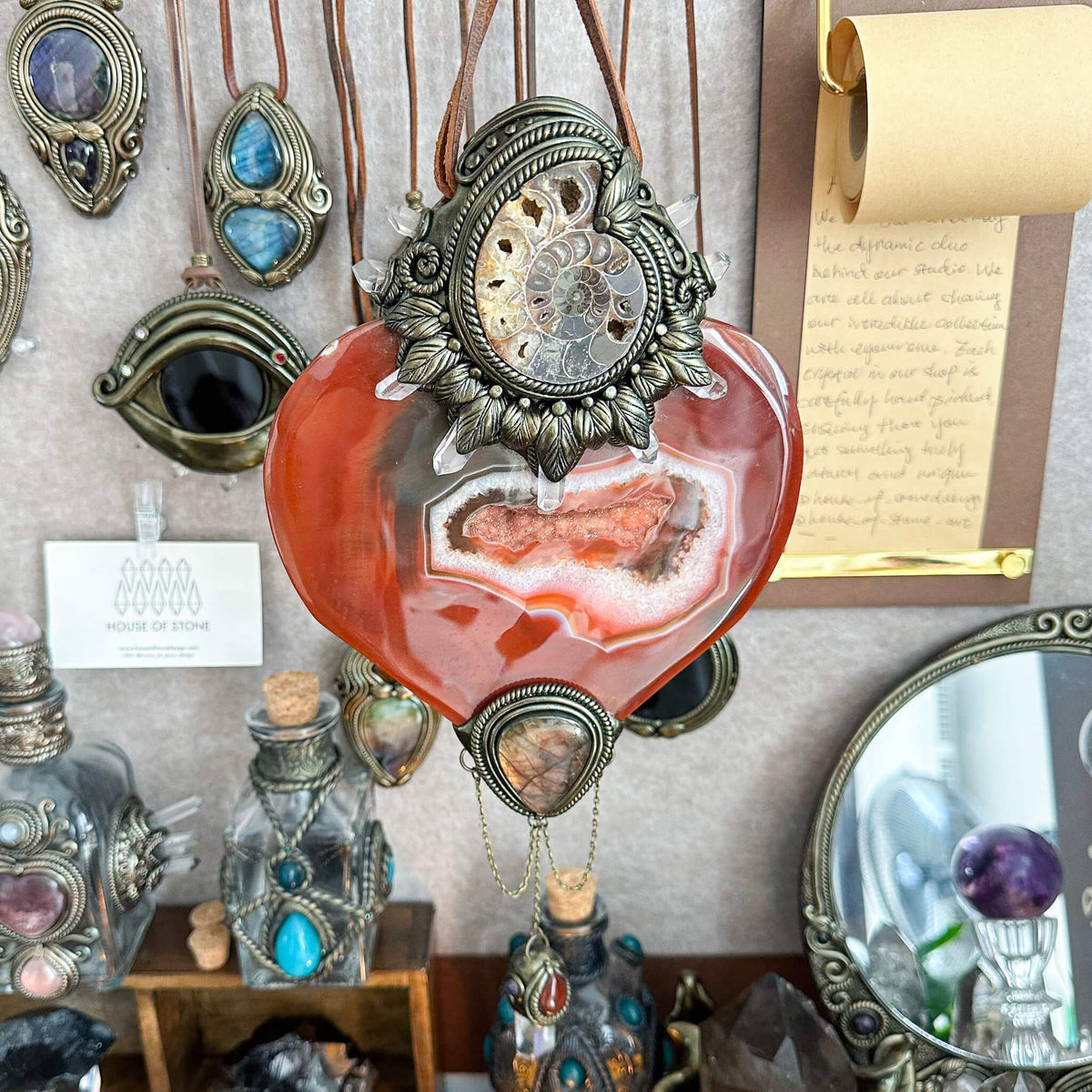 Handmade Natural Carnelian Crystal Wall Hanging Decor/Spiritual Window Interior Room Hangings/Christmas Crystal Door Hanging