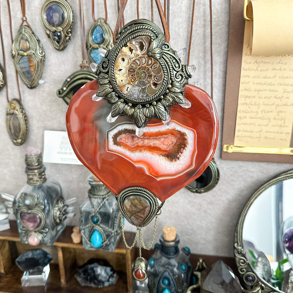 Handmade Natural Carnelian Crystal Wall Hanging Decor/Spiritual Window Interior Room Hangings/Christmas Crystal Door Hanging