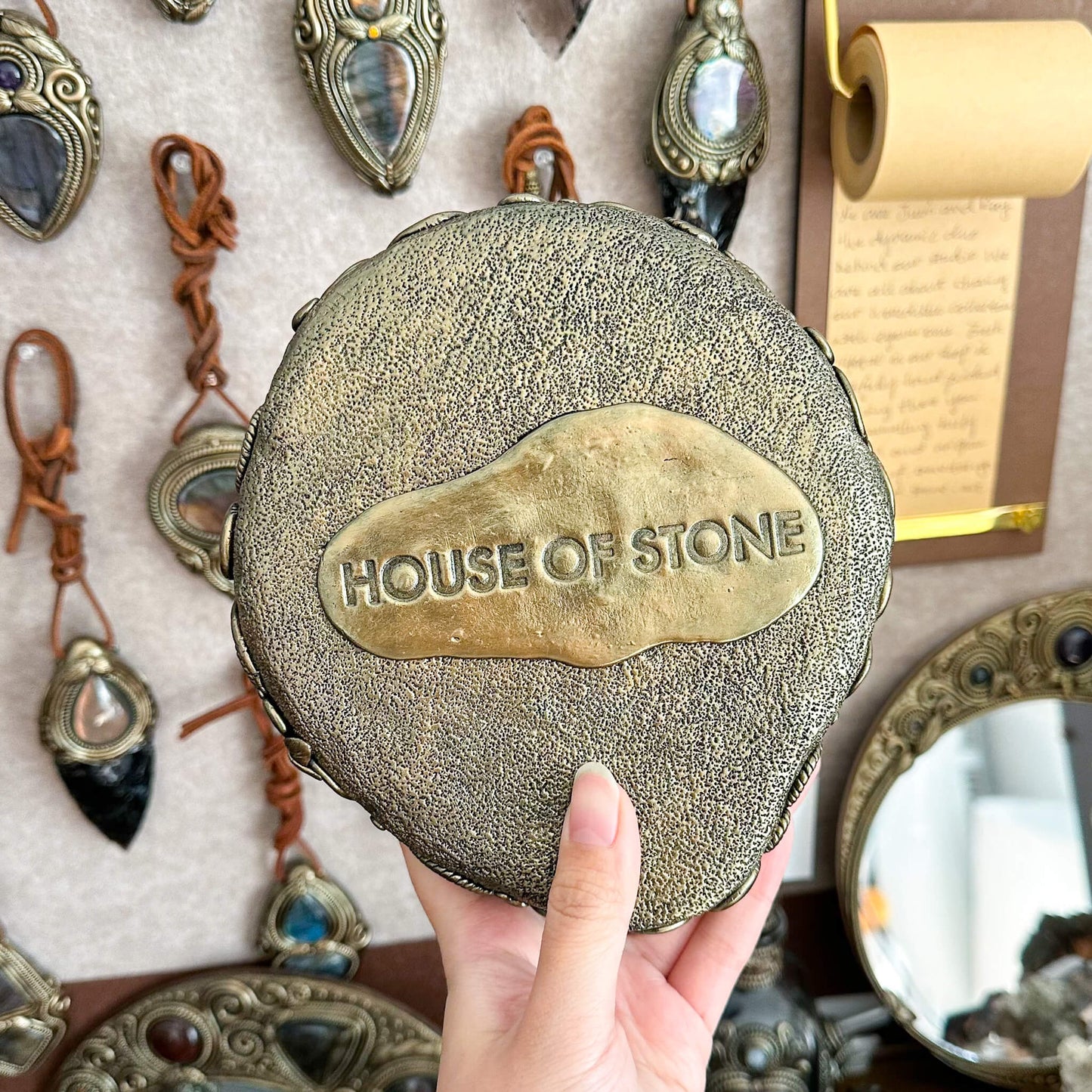 Natural Amethyst Portal Slice Geode Mirror/Brazil Amethyst Geode Druzy Portal Mirror/Handmade Crystal Portal Slice Mirror/Altar Tools